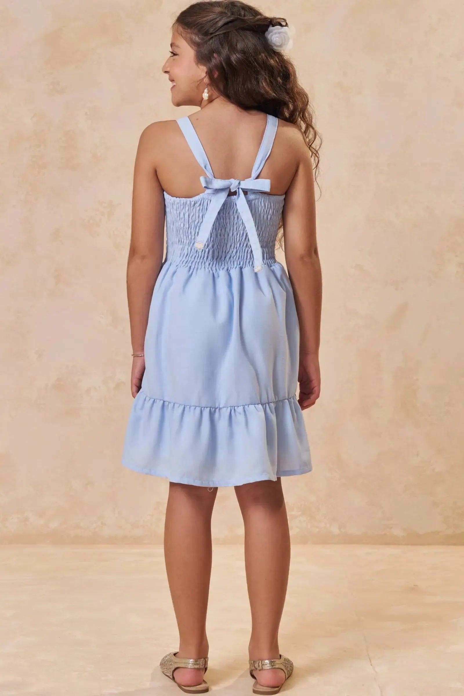 Vestido em Tecido Plano New Positano 95516 Lilimoon Teen Menina