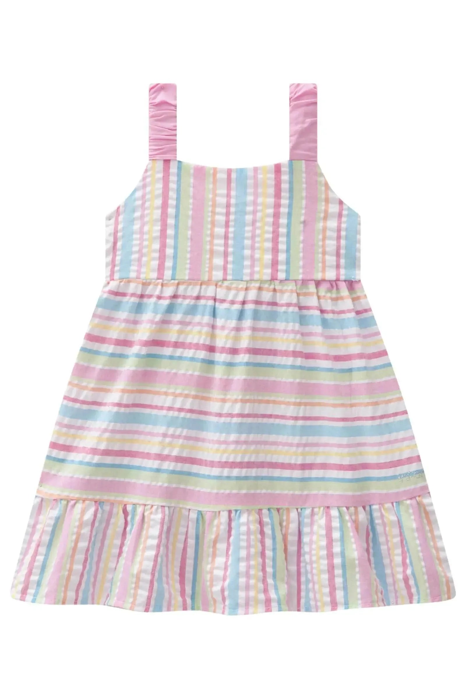 Vestido em Tecido Rainbow 83592 Infanti Bebê Menina