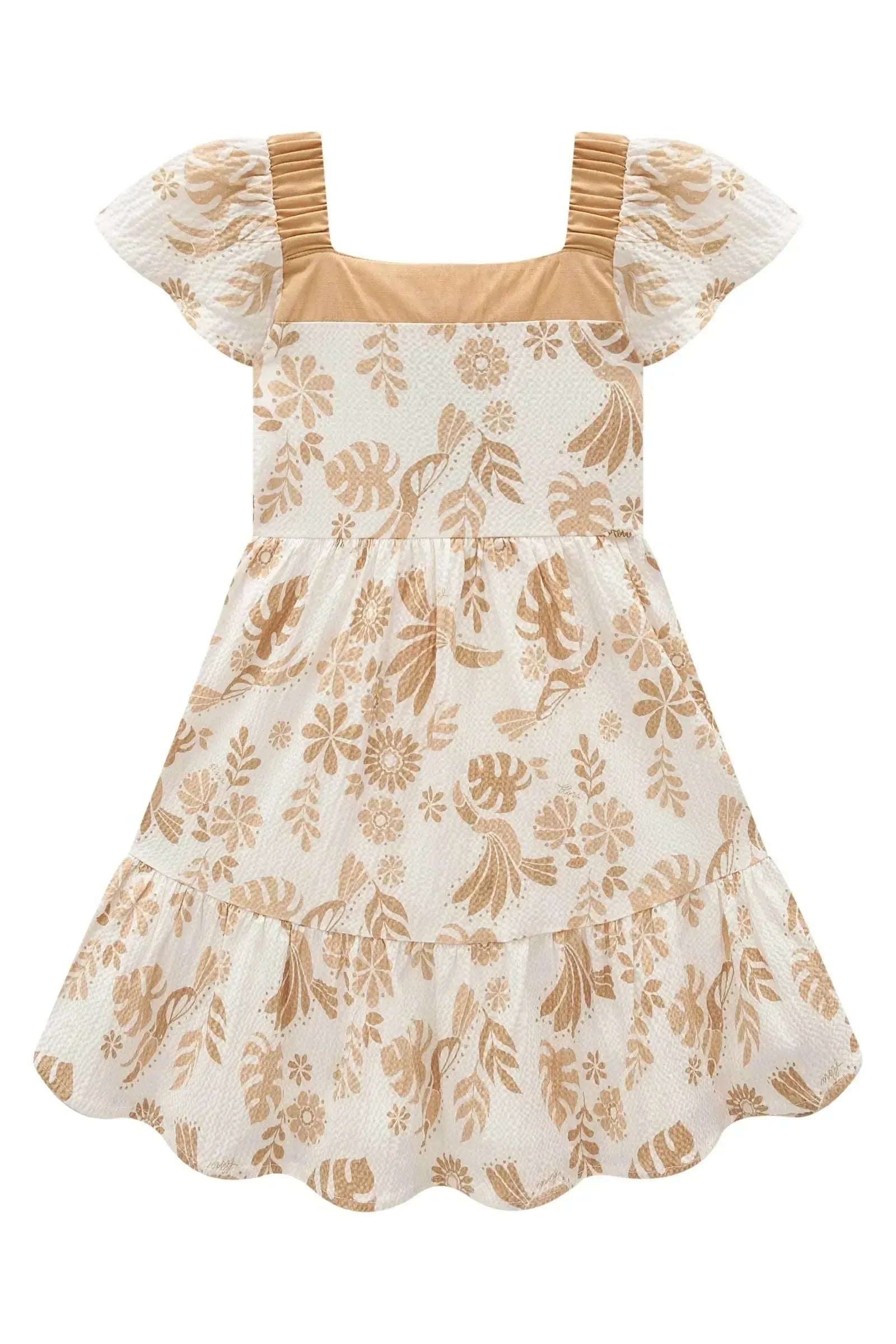 Vestido em Tecido Texturizado 82984 Infanti Infantil Menina