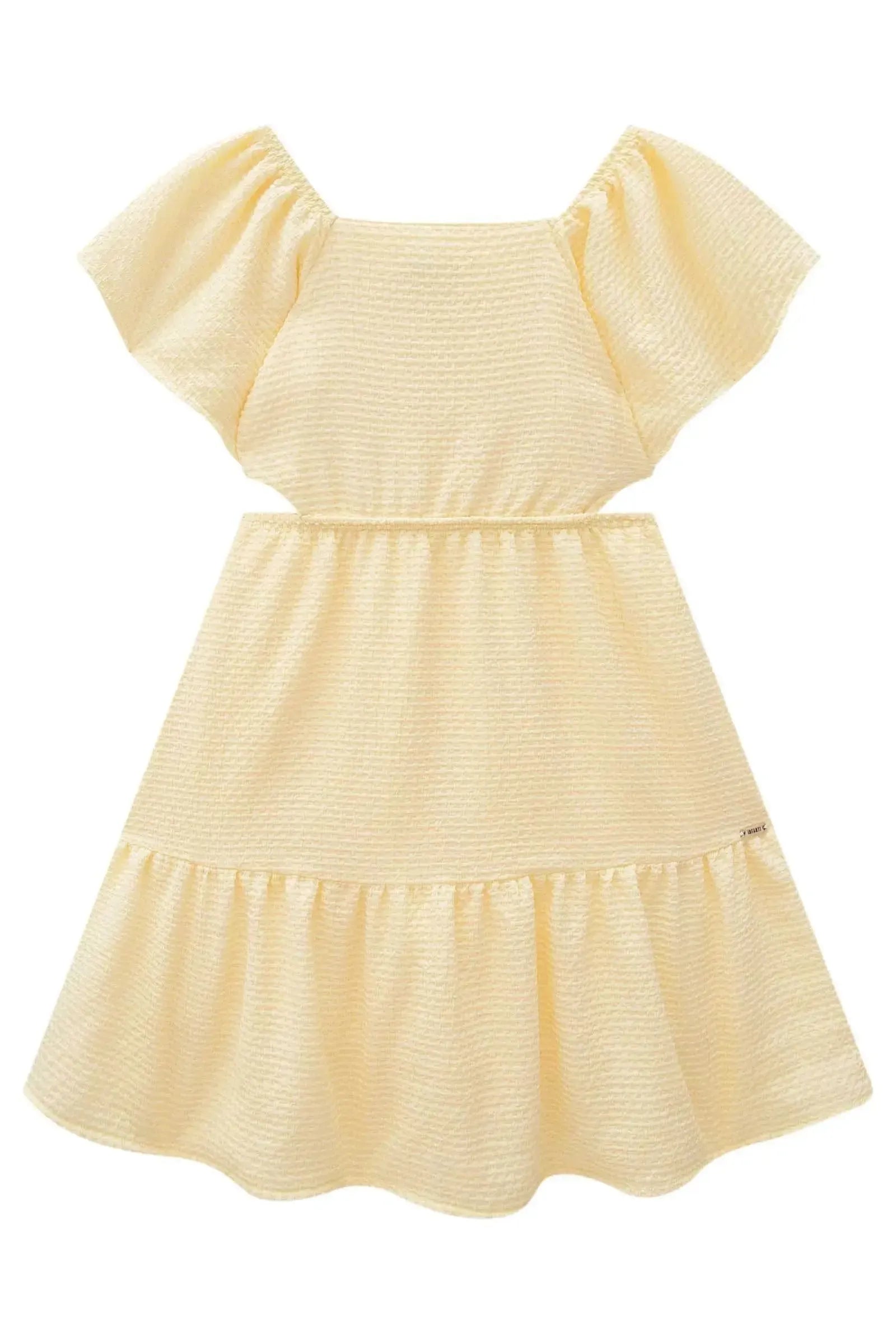 Vestido em Tecido Texturizado 84617 Infanti Infantil Menina