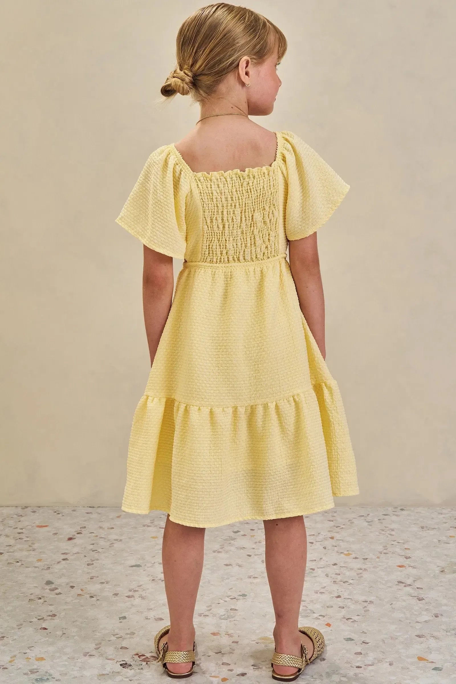Vestido em Tecido Texturizado 84617 Infanti Infantil Menina