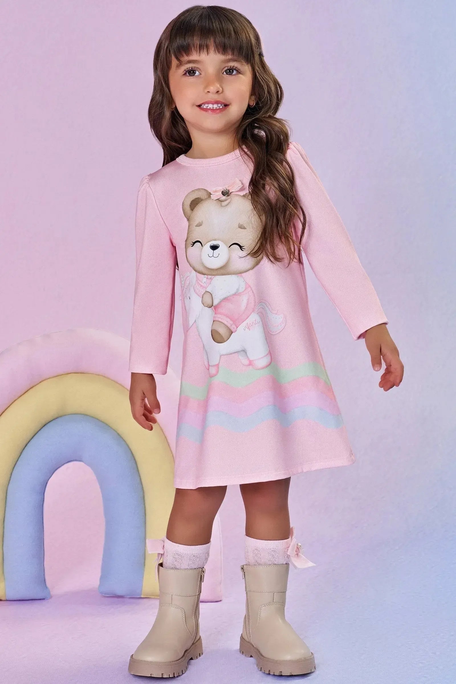 Vestido em Termoskin Peluciado 89244 Infanti Bebê Menina