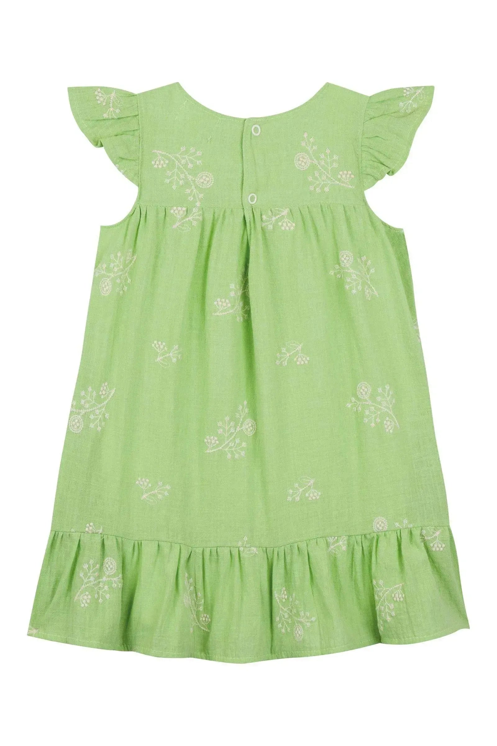 Vestido em Tricoline Bordado 86701 Kukiê Bebê Menina