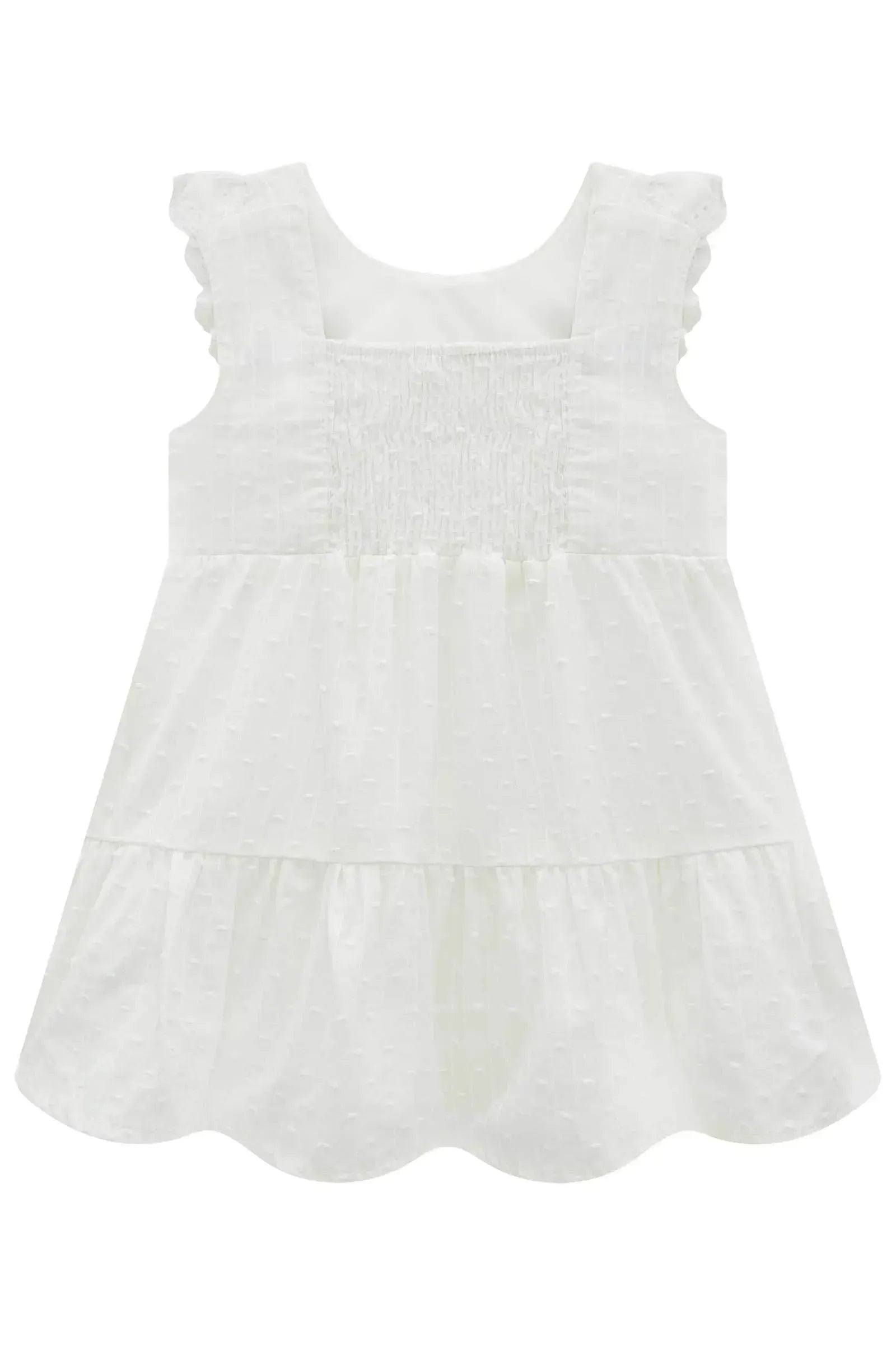 Vestido em Tricoline Bordado 97002 Infanti Bebê Menina