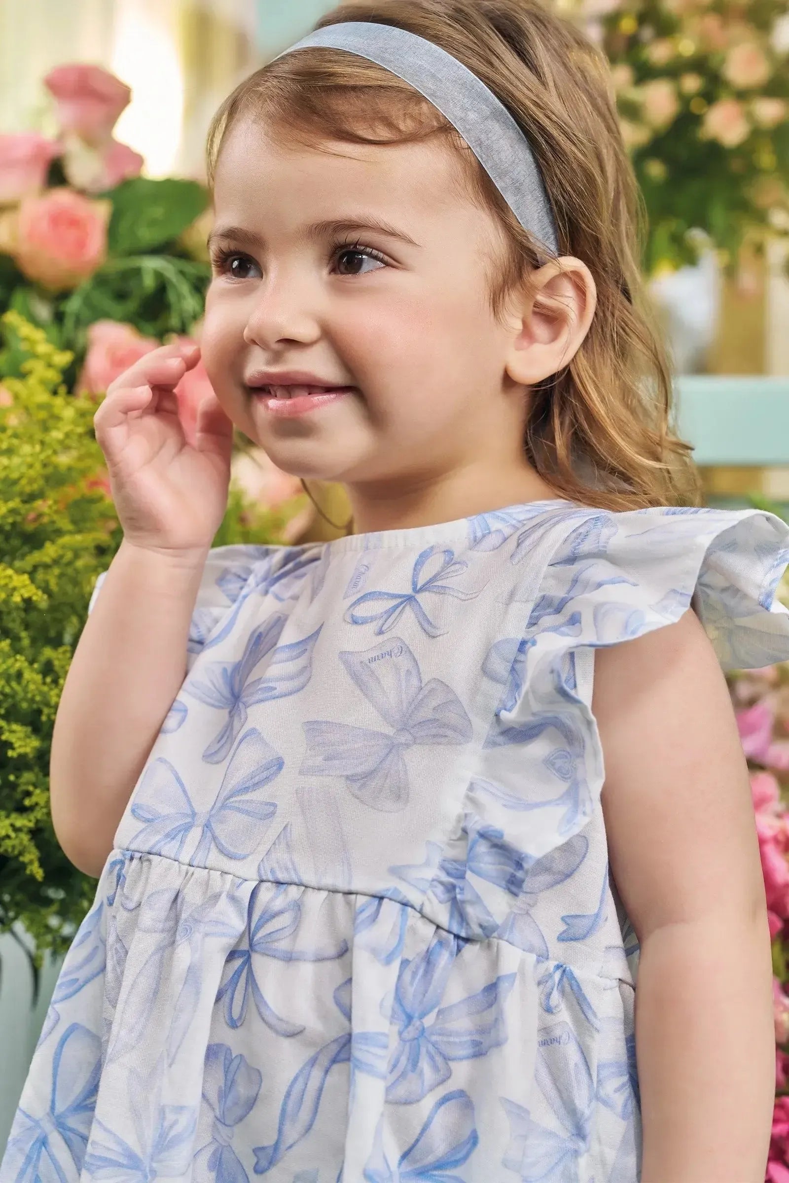 Vestido em Tricoline com Elastano 84687 Kukiê Bebê Menina
