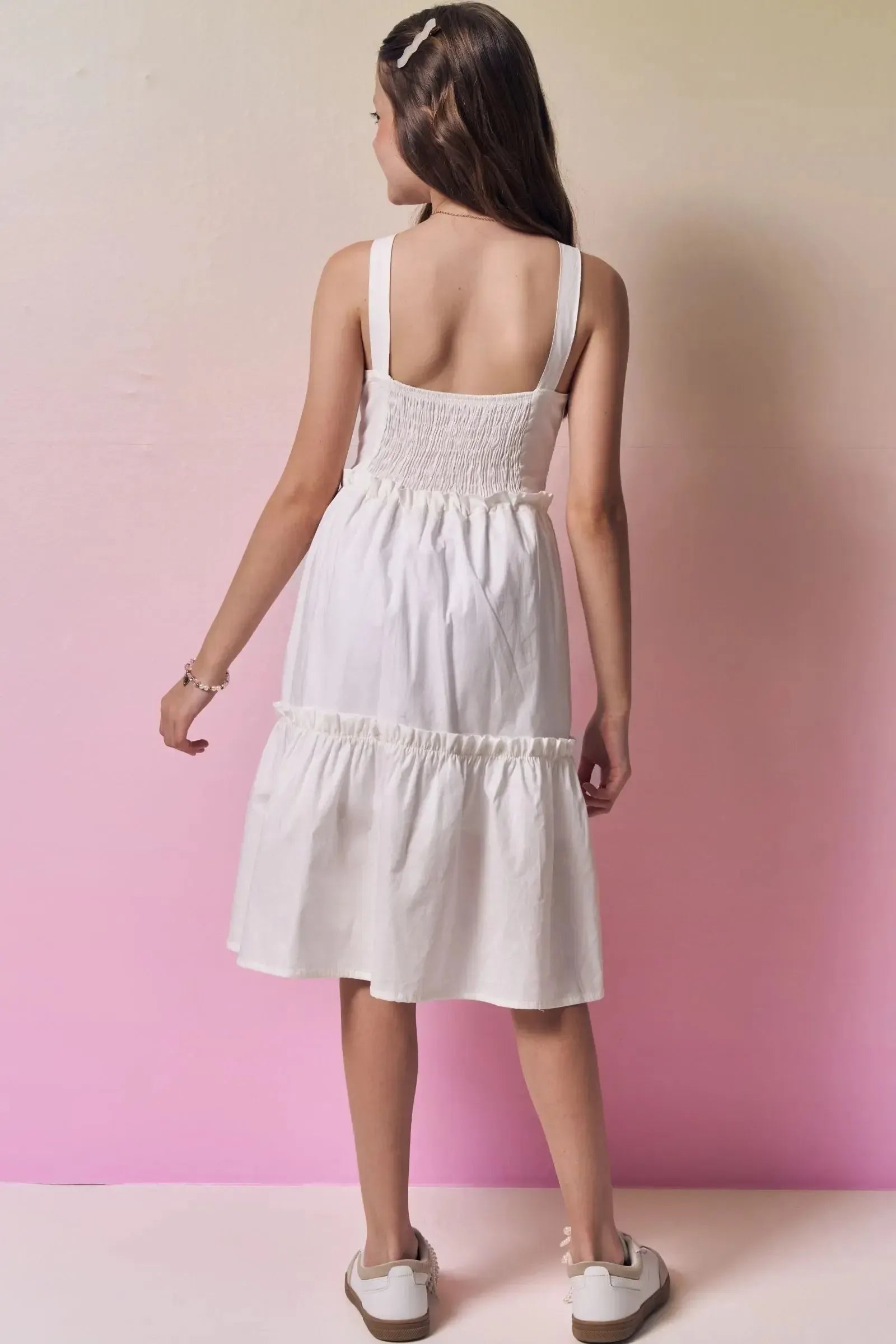 Vestido em Tricoline com Elastano 95364 Vic&Vicky Teen Menina