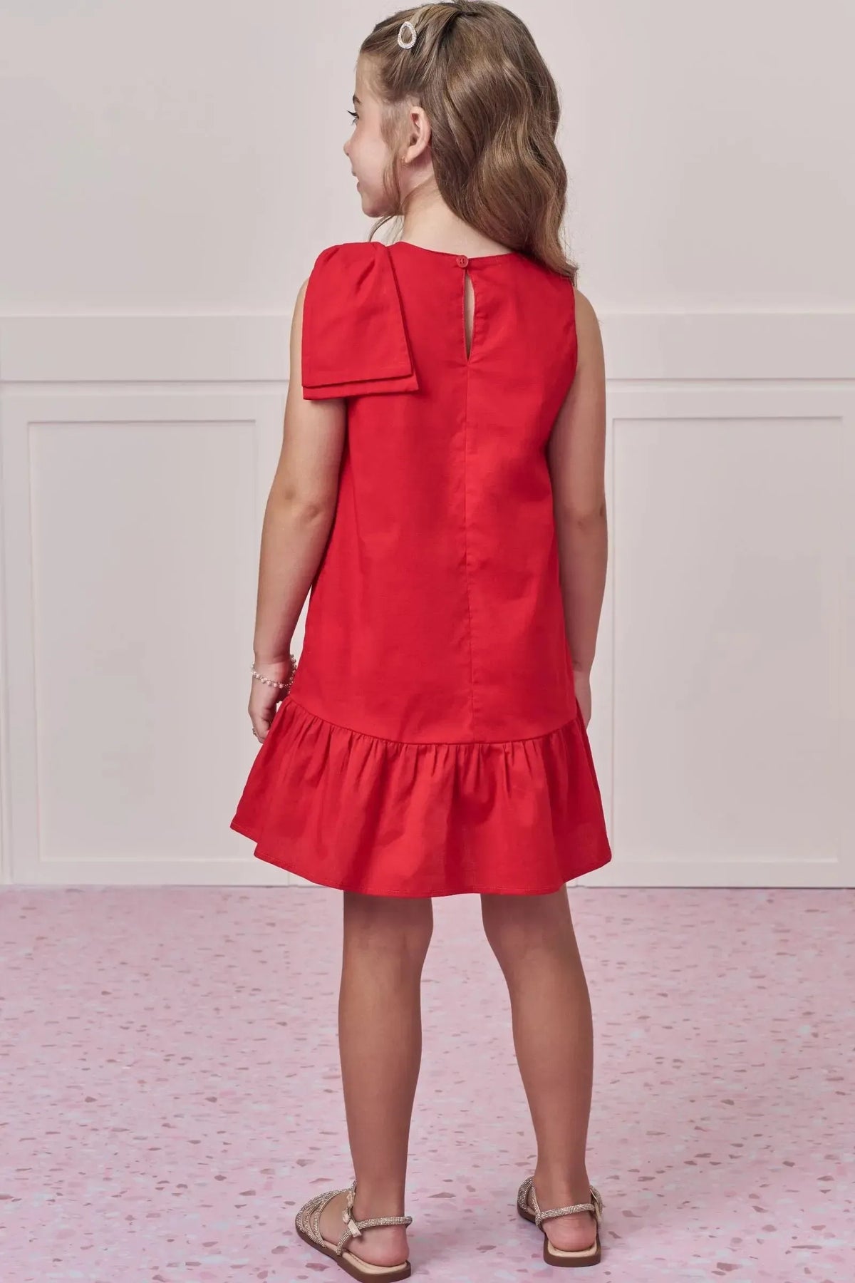 Vestido em Tricoline com Elastano 98771 Infanti Infantil Menina
