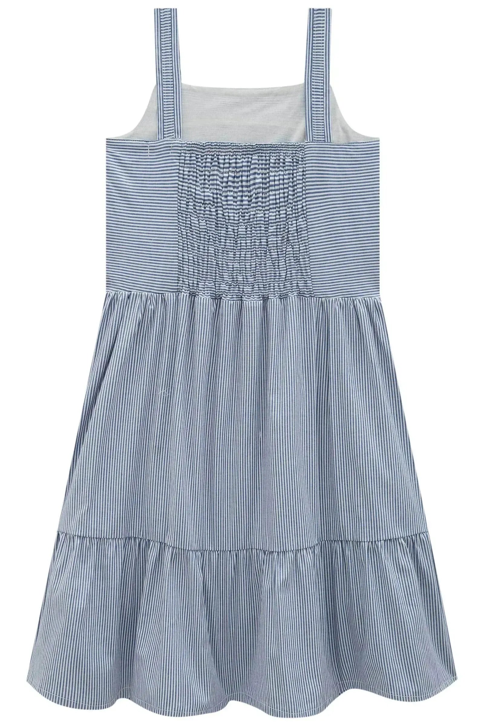 Vestido em Tricoline Fio Tinto com Elastano 95363 Vic&Vicky Teen Menina