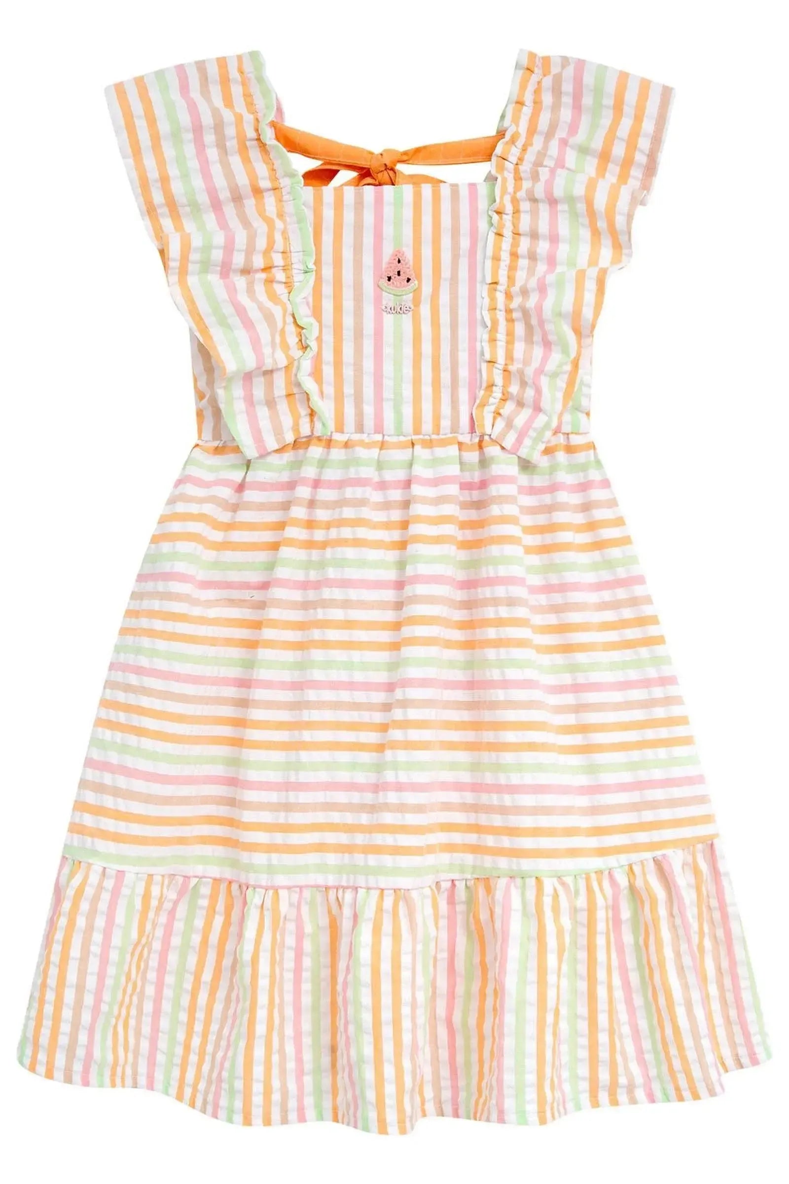 Vestido em Tricoline Listrado 96356 Kukiê Infantil Menina