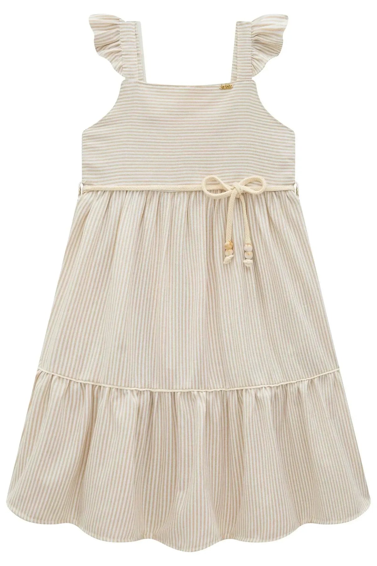 Vestido em Tricoline Listrado 98951 Kukiê Infantil Menina