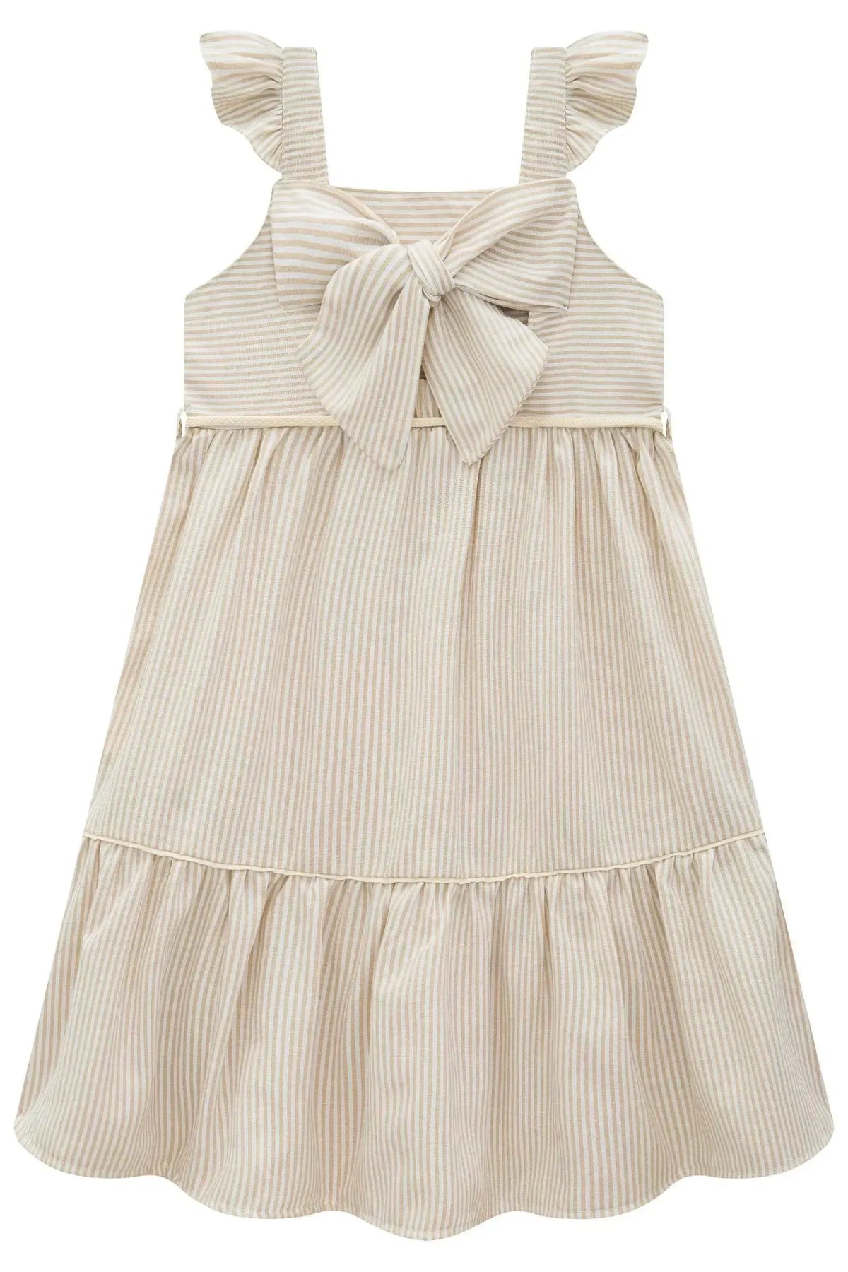 Vestido em Tricoline Listrado 98951 Kukiê Infantil Menina
