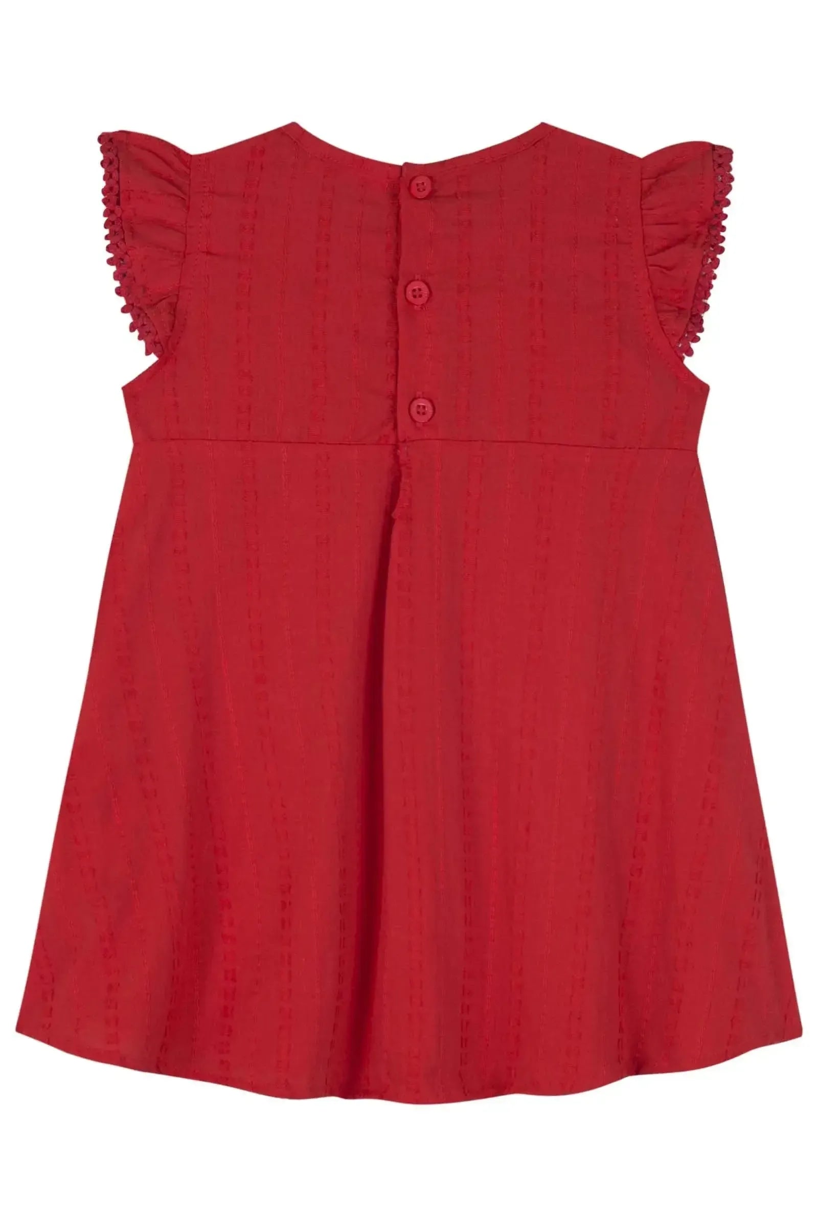 Vestido em Tricoline Texturizado 100% Algodão 84834 Kukiê Bebê Menina