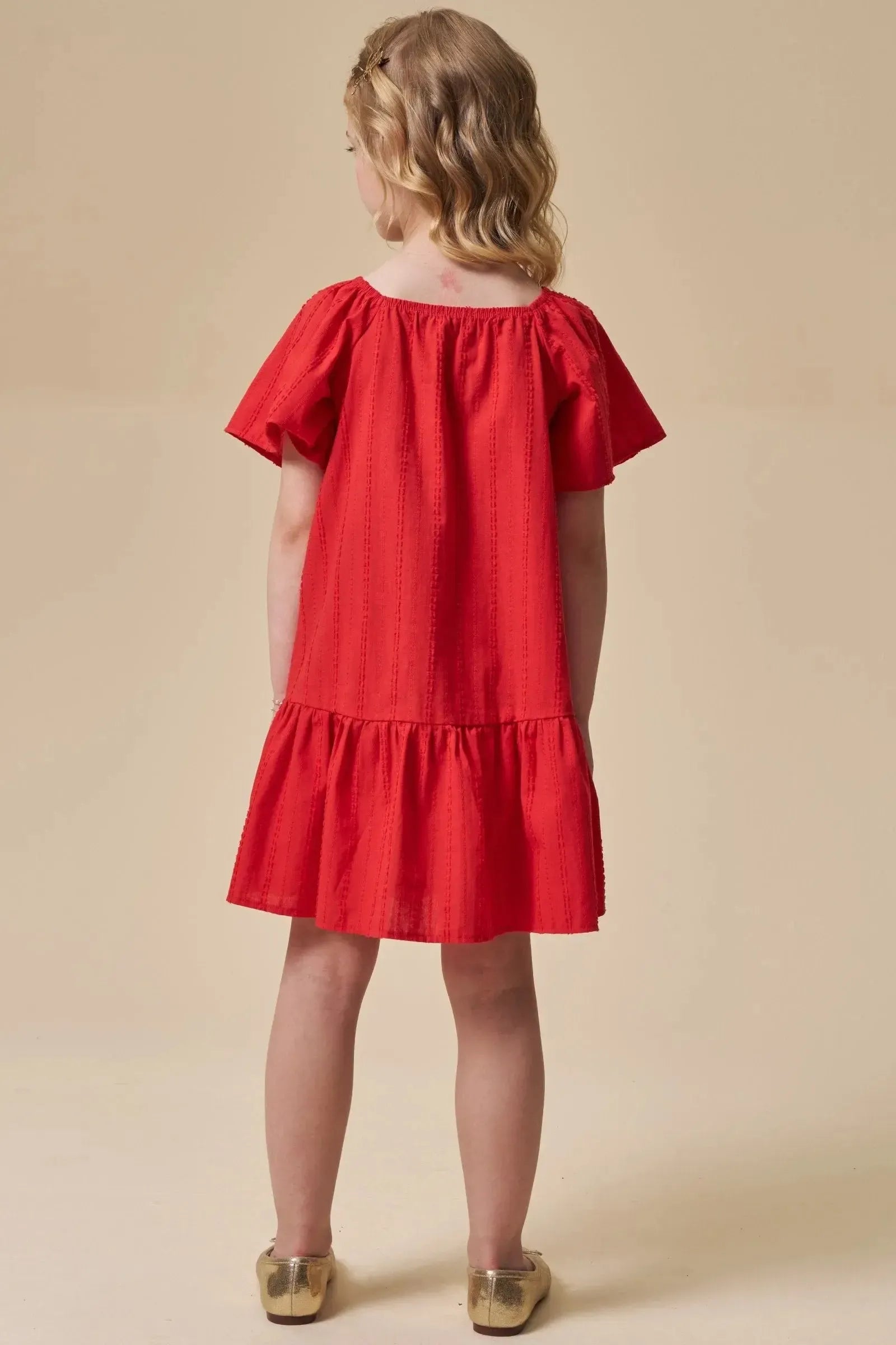 Vestido em Tricoline Texturizado 95745 Infanti Infantil Menina