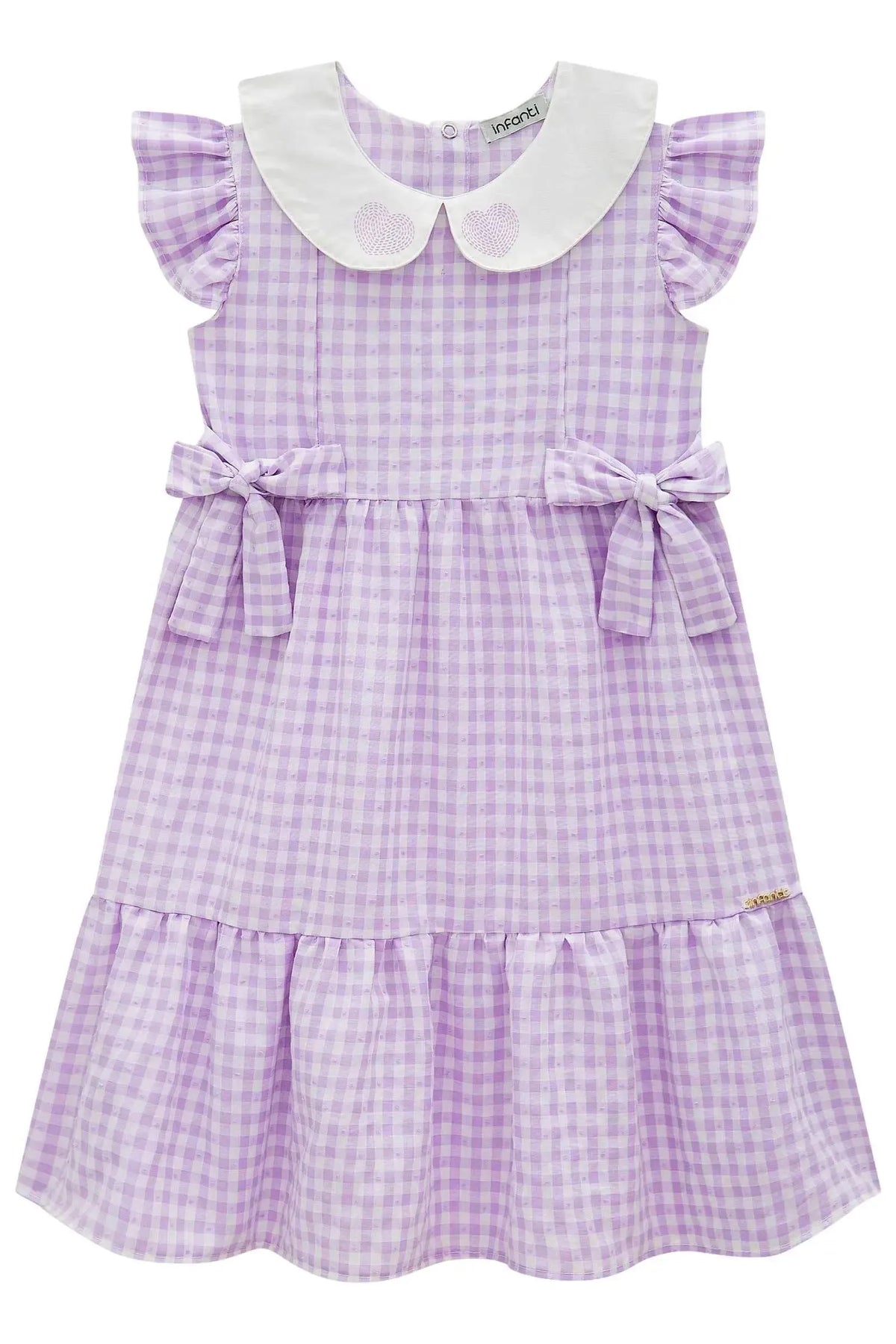 Vestido em Tricoline Vichy 99148 Infanti Infantil Menina