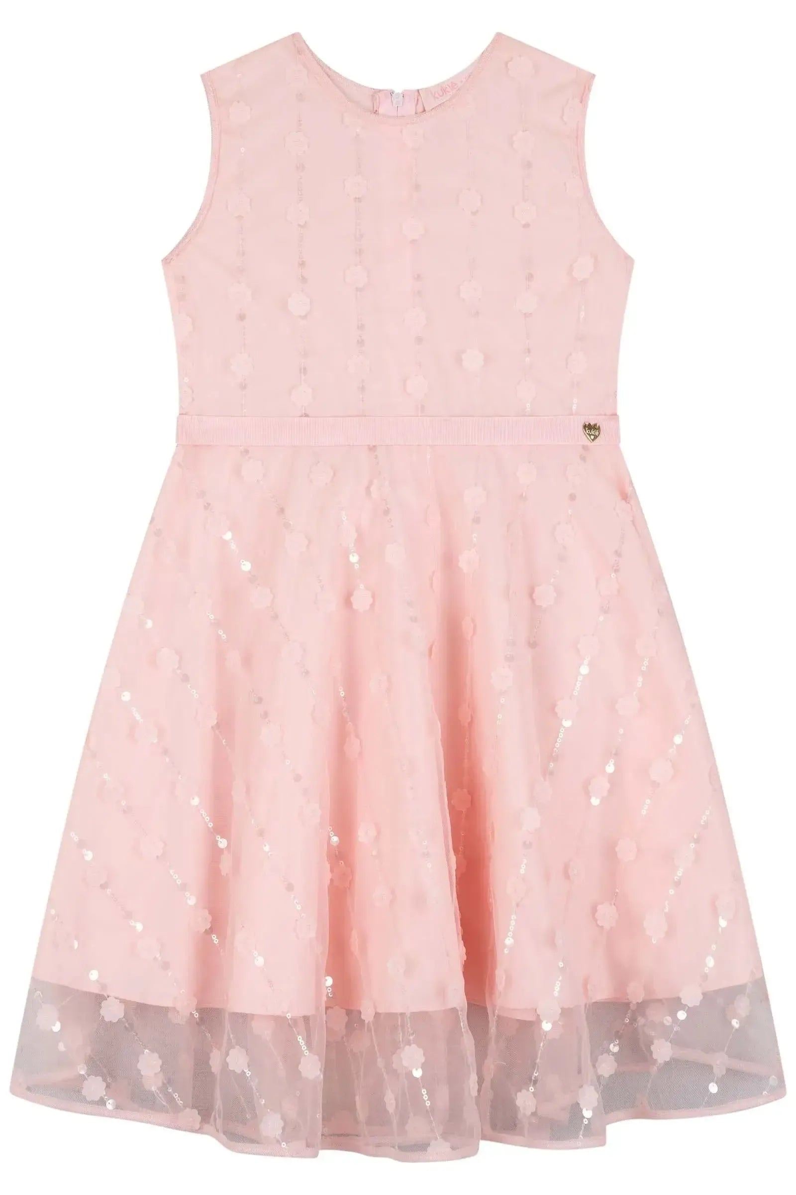 Vestido em Tule Bordado 83462 Kukiê Infantil Menina