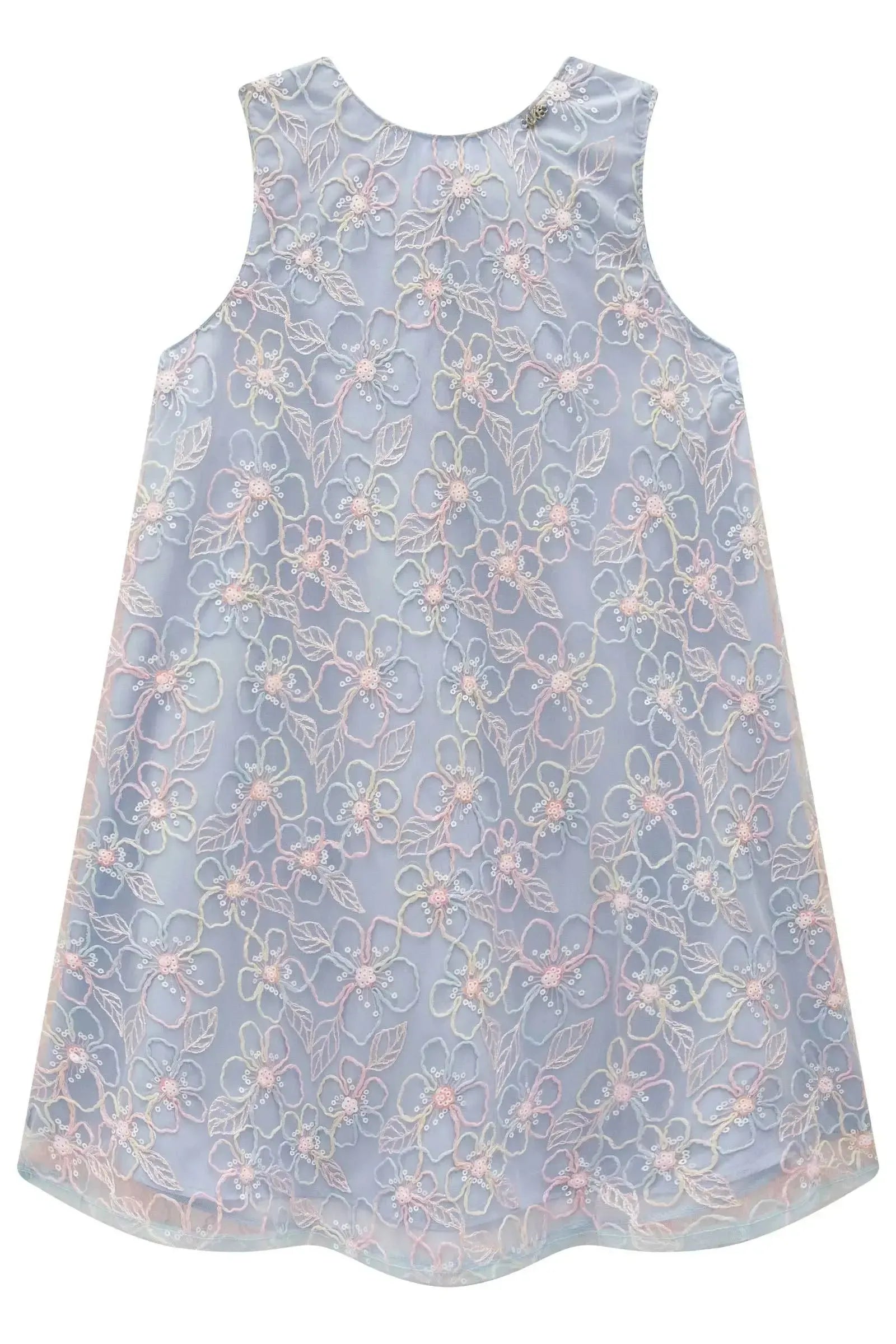 Vestido em Tule Bordado 98715 Kukiê Infantil Menina