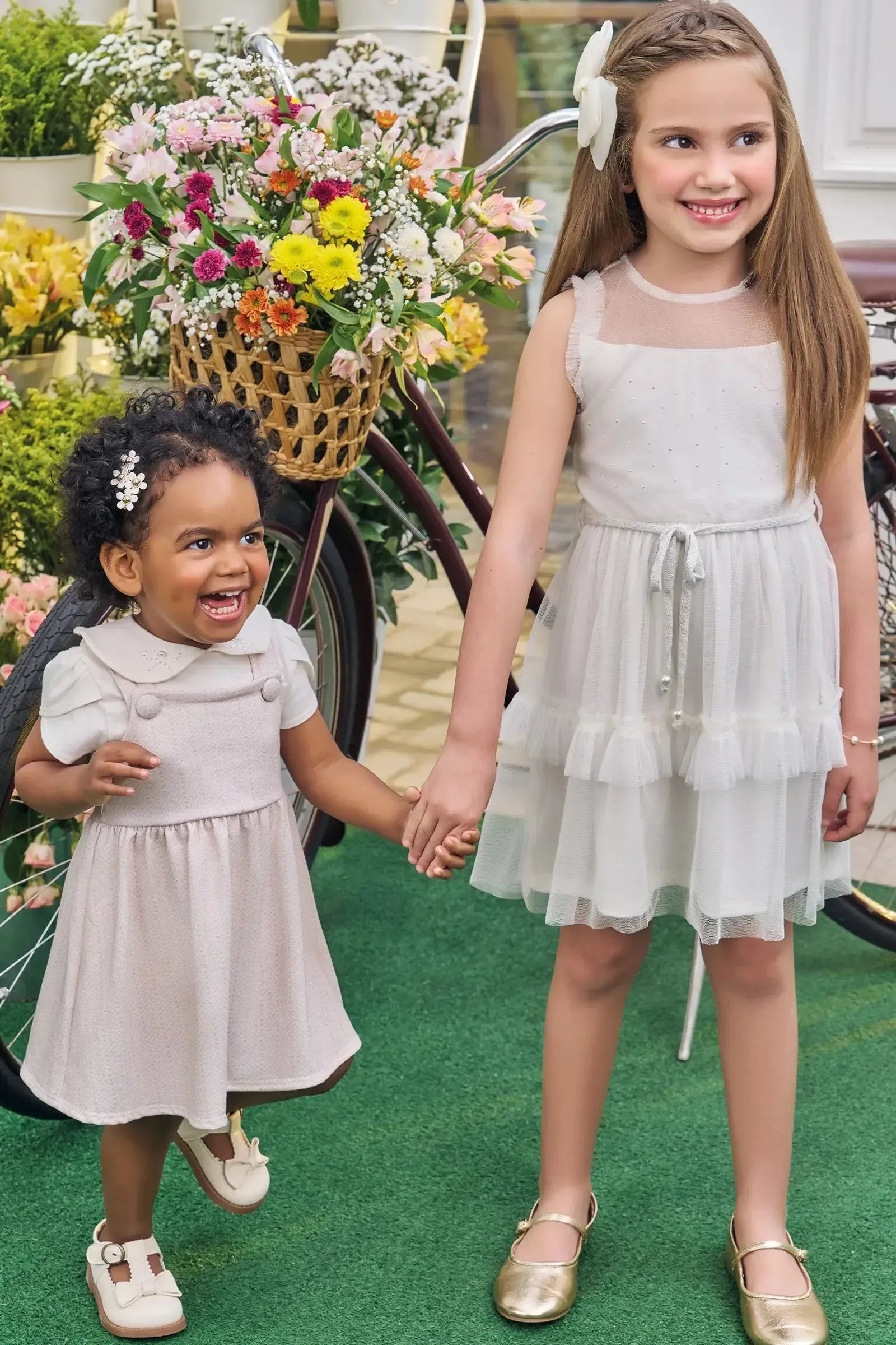 Vestido em Tule com Elastano 83737 Kukiê Infantil Menina