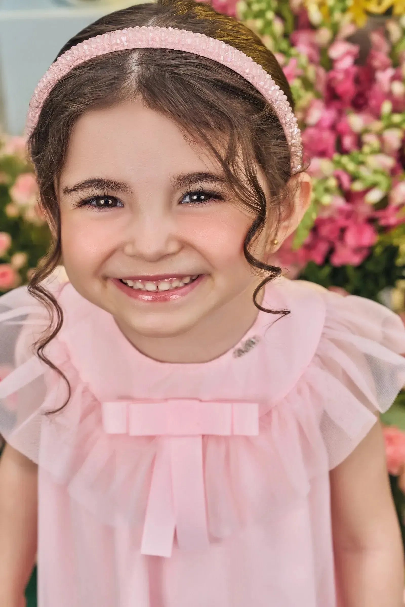 Vestido em Tule com Elastano 84280 Kukiê Bebê Menina