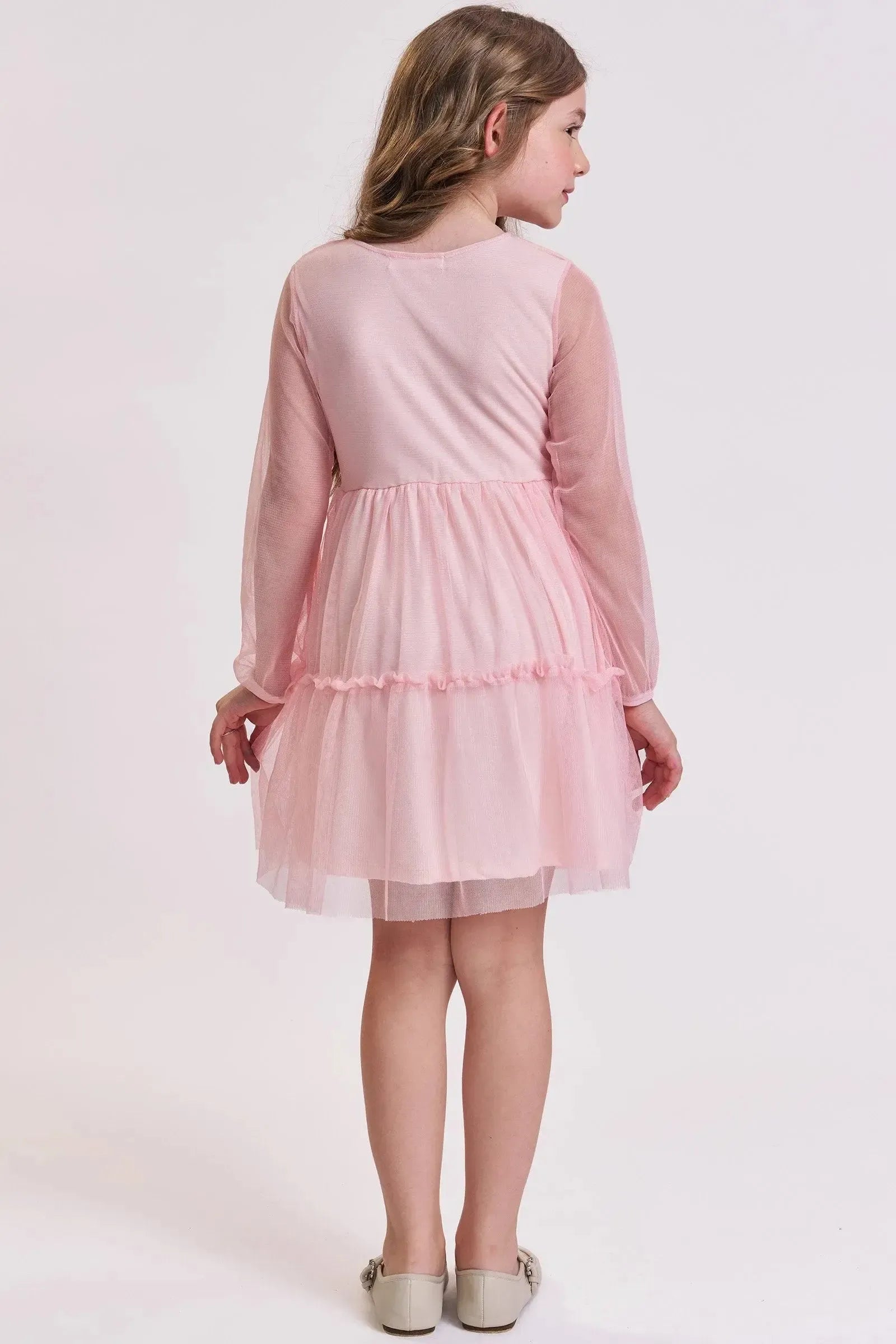 Vestido em Tule com Elastano 93182 Kukiê Infantil Menina