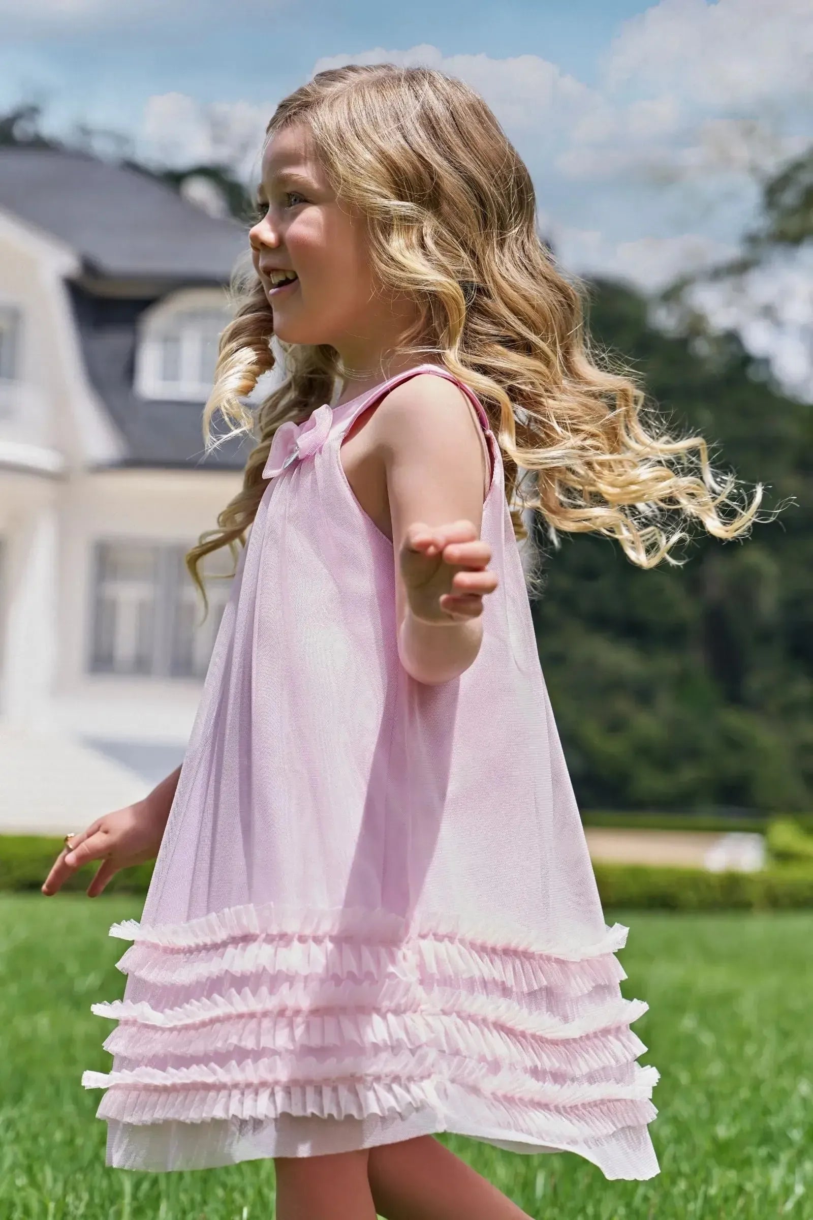 Vestido em Tule com Elastano 97160 Infanti Infantil Menina