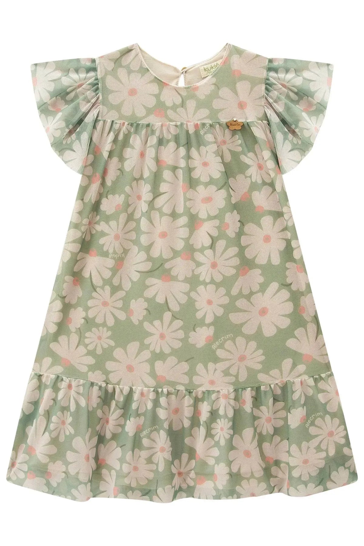 Vestido em Tule com Elastano 98541 Kukiê Infantil Menina