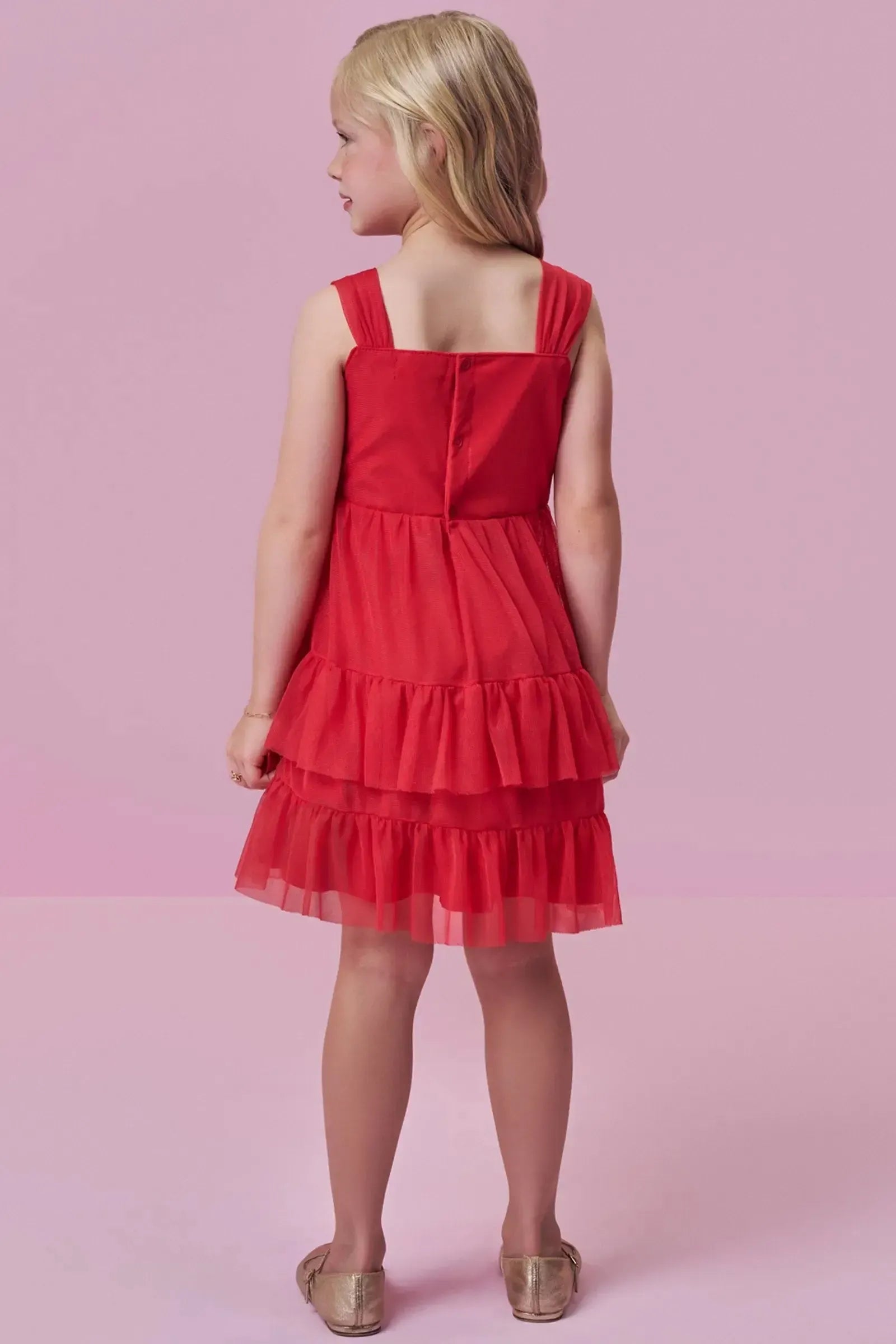Vestido em Tule com Elastano 99200 Kukiê Infantil Menina