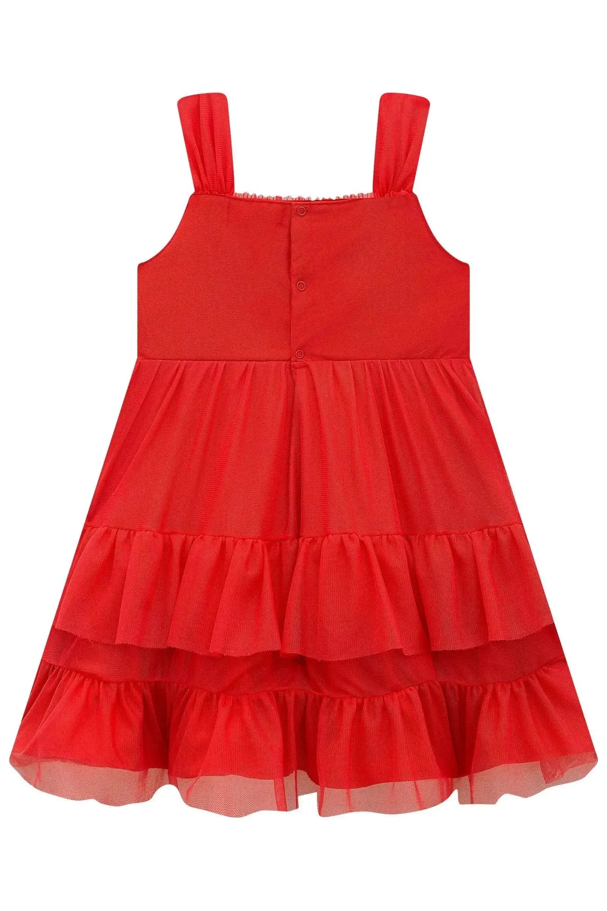 Vestido em Tule com Elastano 99200 Kukiê Infantil Menina
