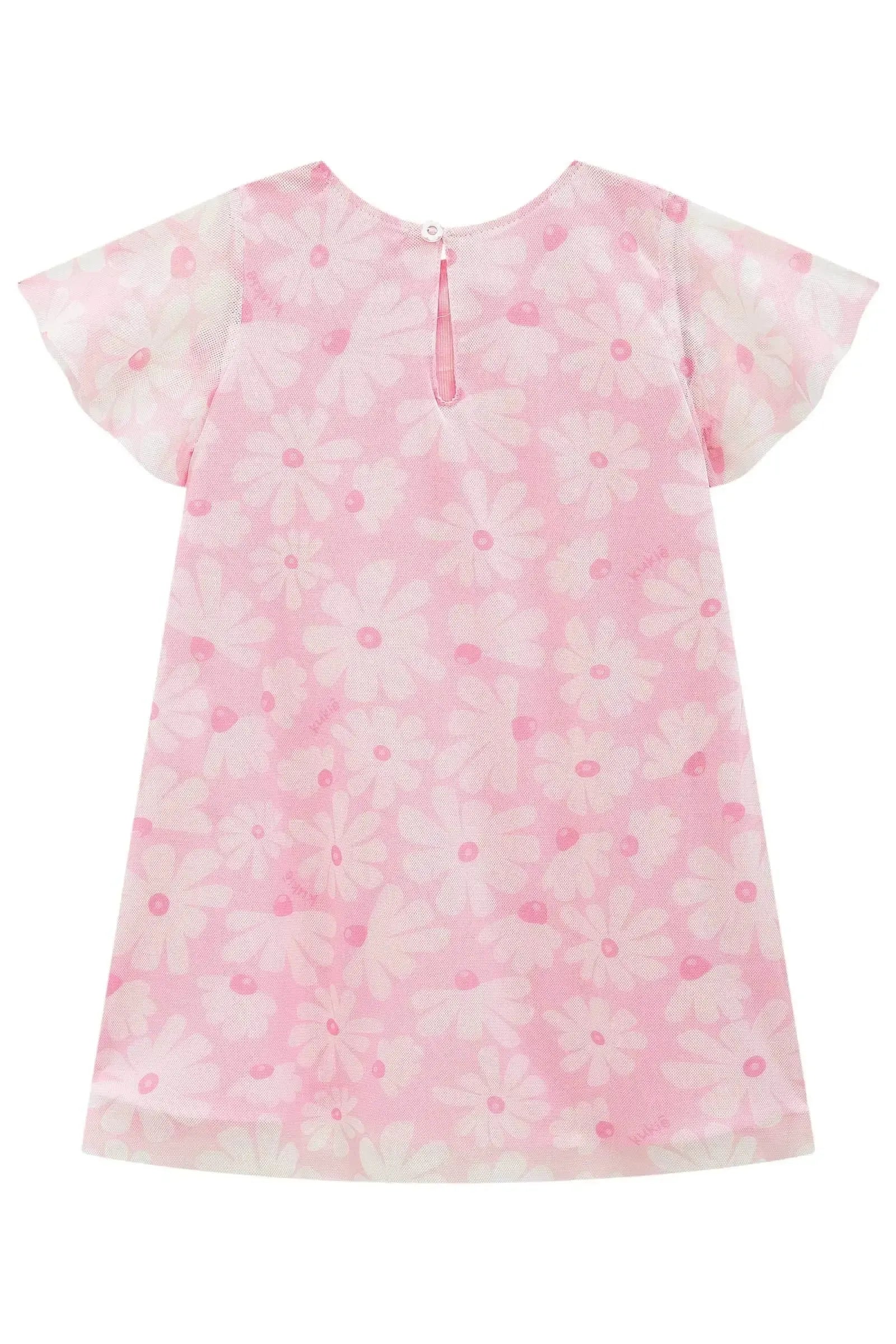 Vestido em Tule com Elastano 99654 Kukiê Infantil Menina