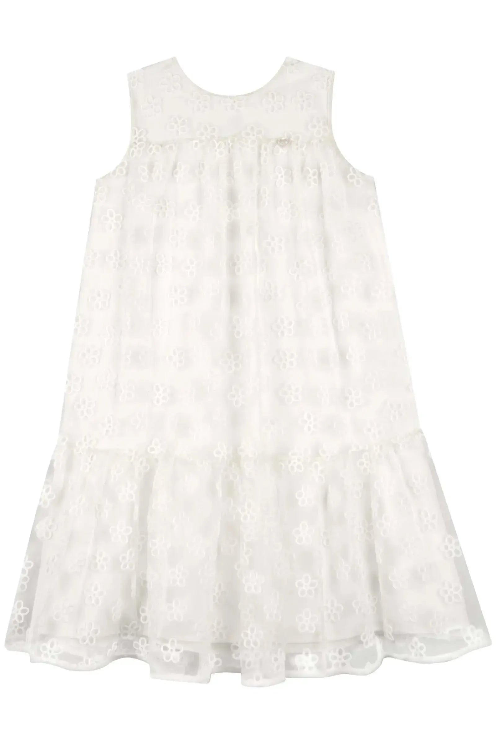 Vestido em Tule Flocado 83191 Kukiê Infantil Menina