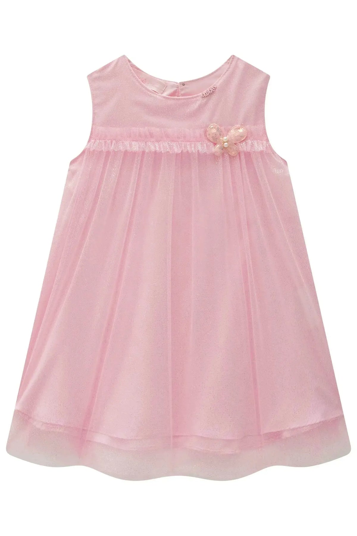 Vestido em Tule Glitter 98853 Kukiê Bebê Menina