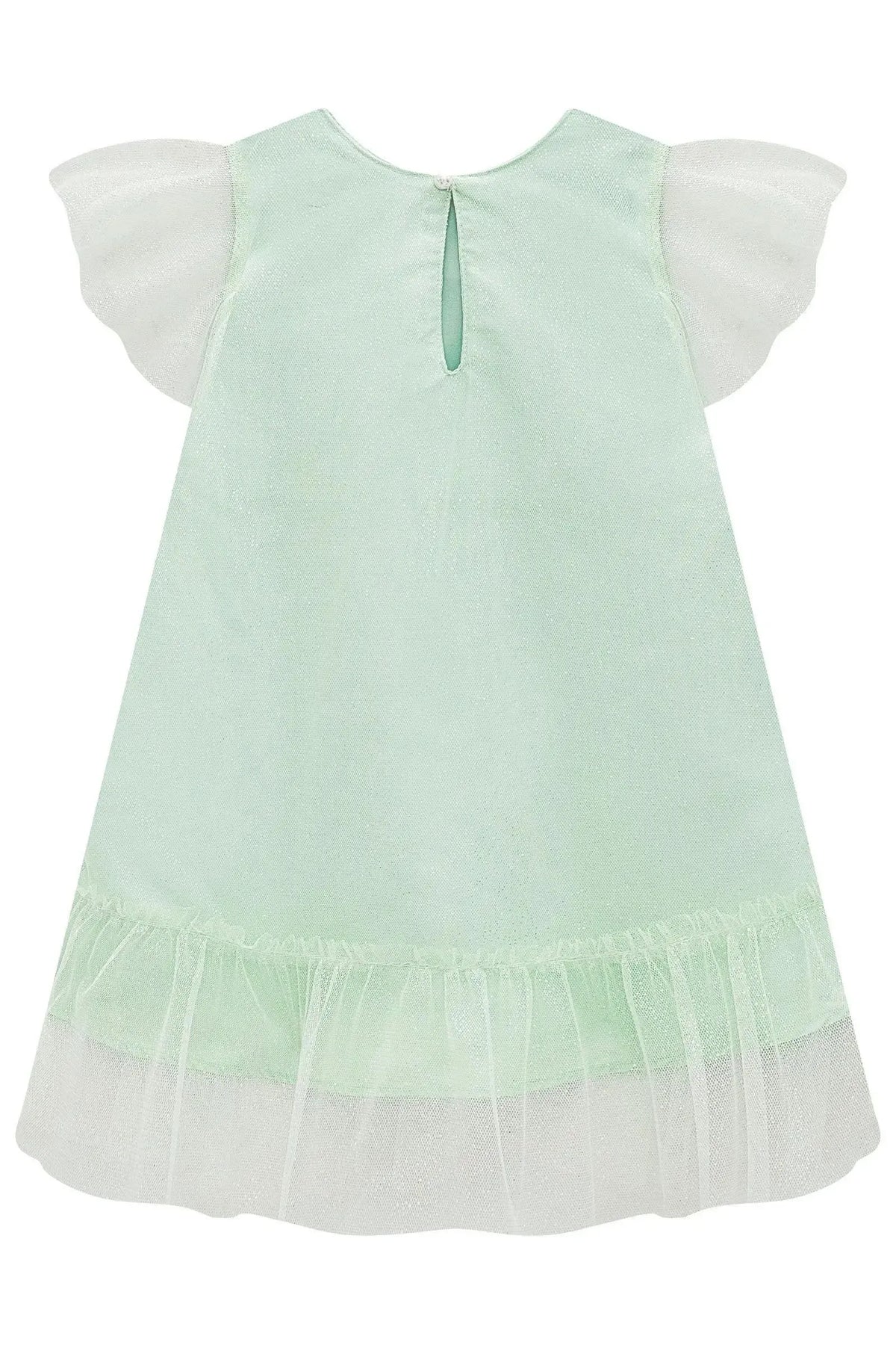 Vestido em Tule Glitter 98858 Kukiê Infantil Menina