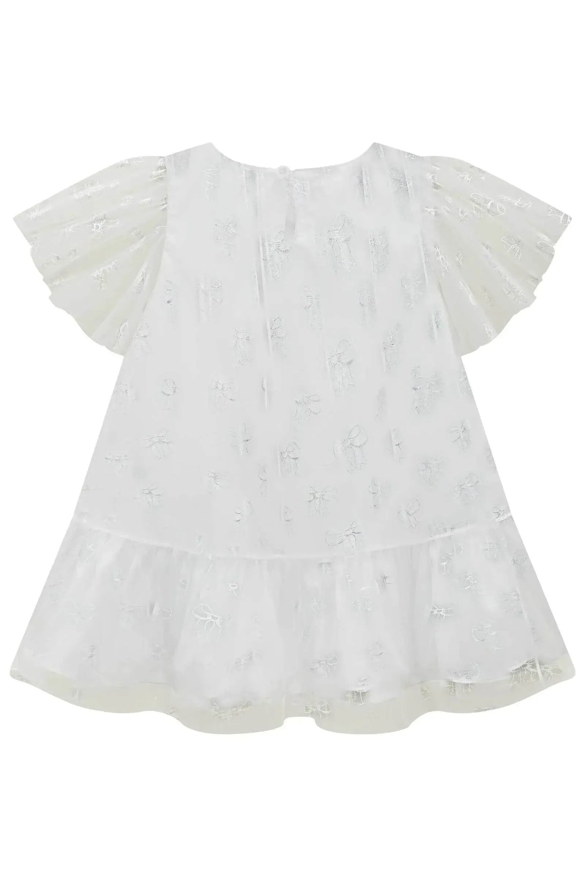 Vestido em Tule Laços Foil 98857 Kukiê Bebê Menina
