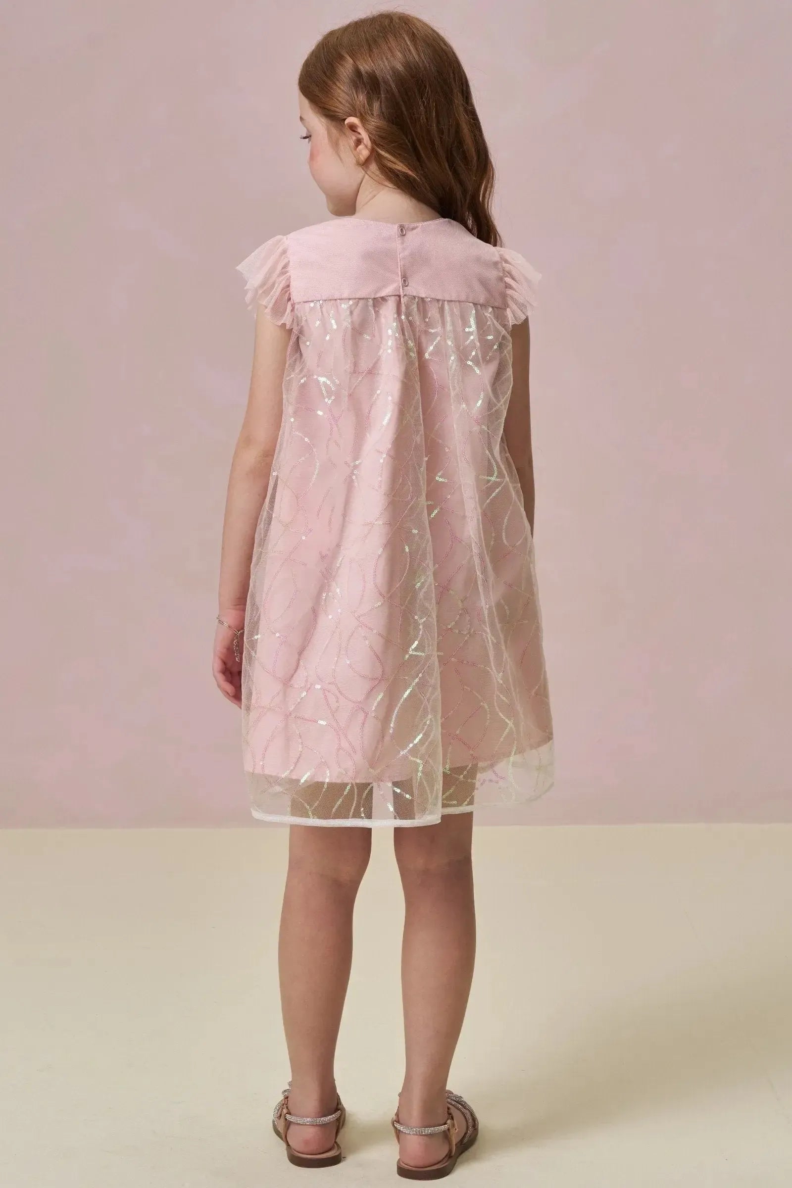 Vestido em Tule Paetê 95862 Infanti Infantil Menina