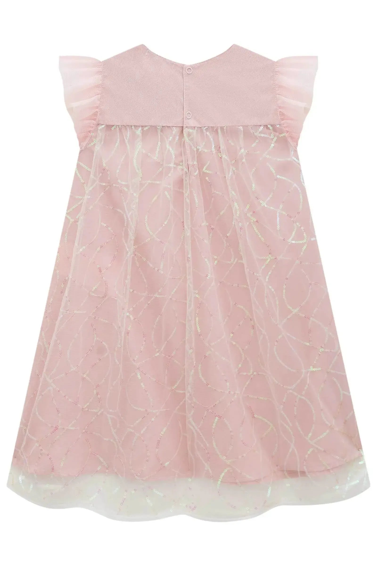 Vestido em Tule Paetê 95862 Infanti Infantil Menina