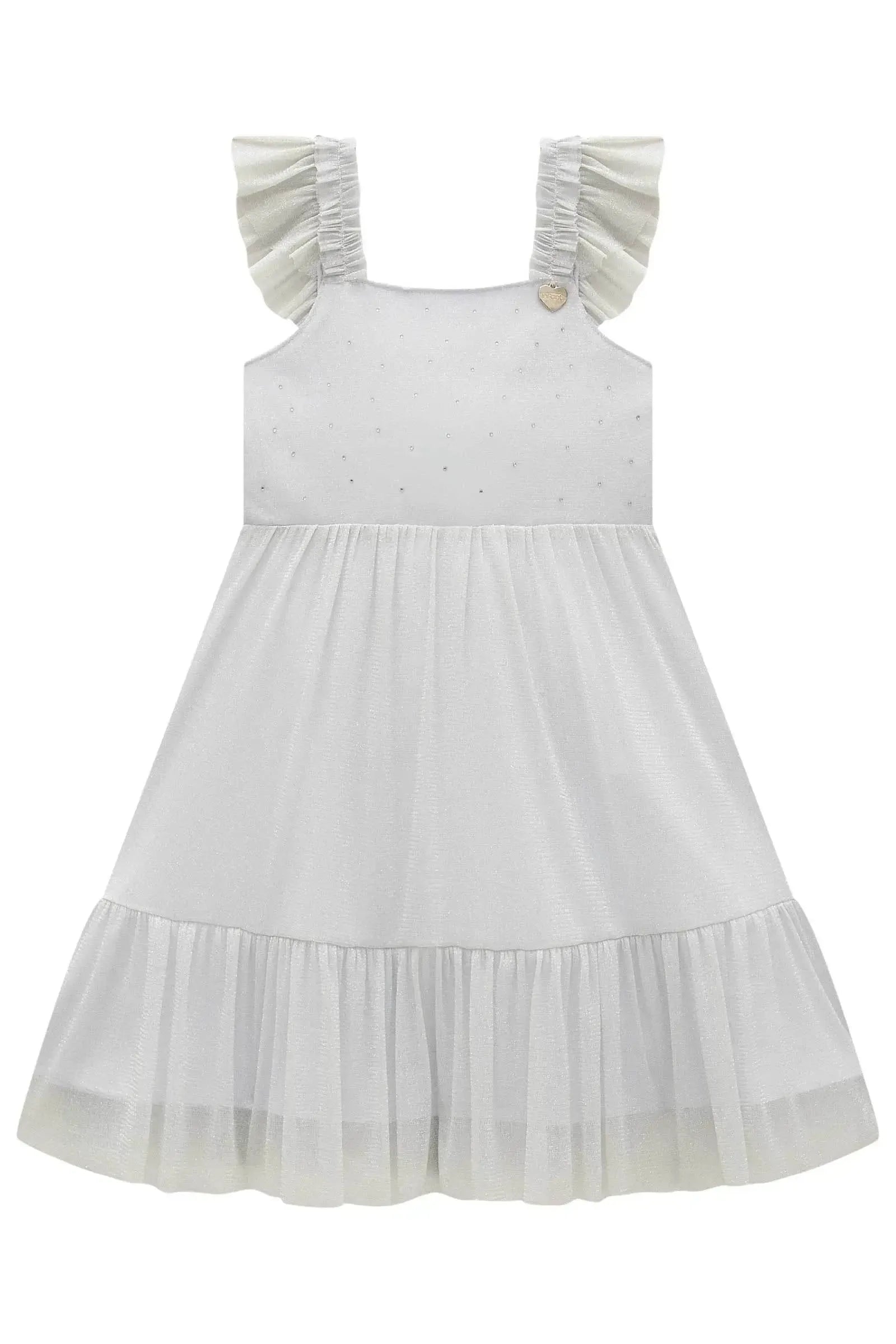 Vestido em Tule Shine 99001 Infanti Infantil Menina