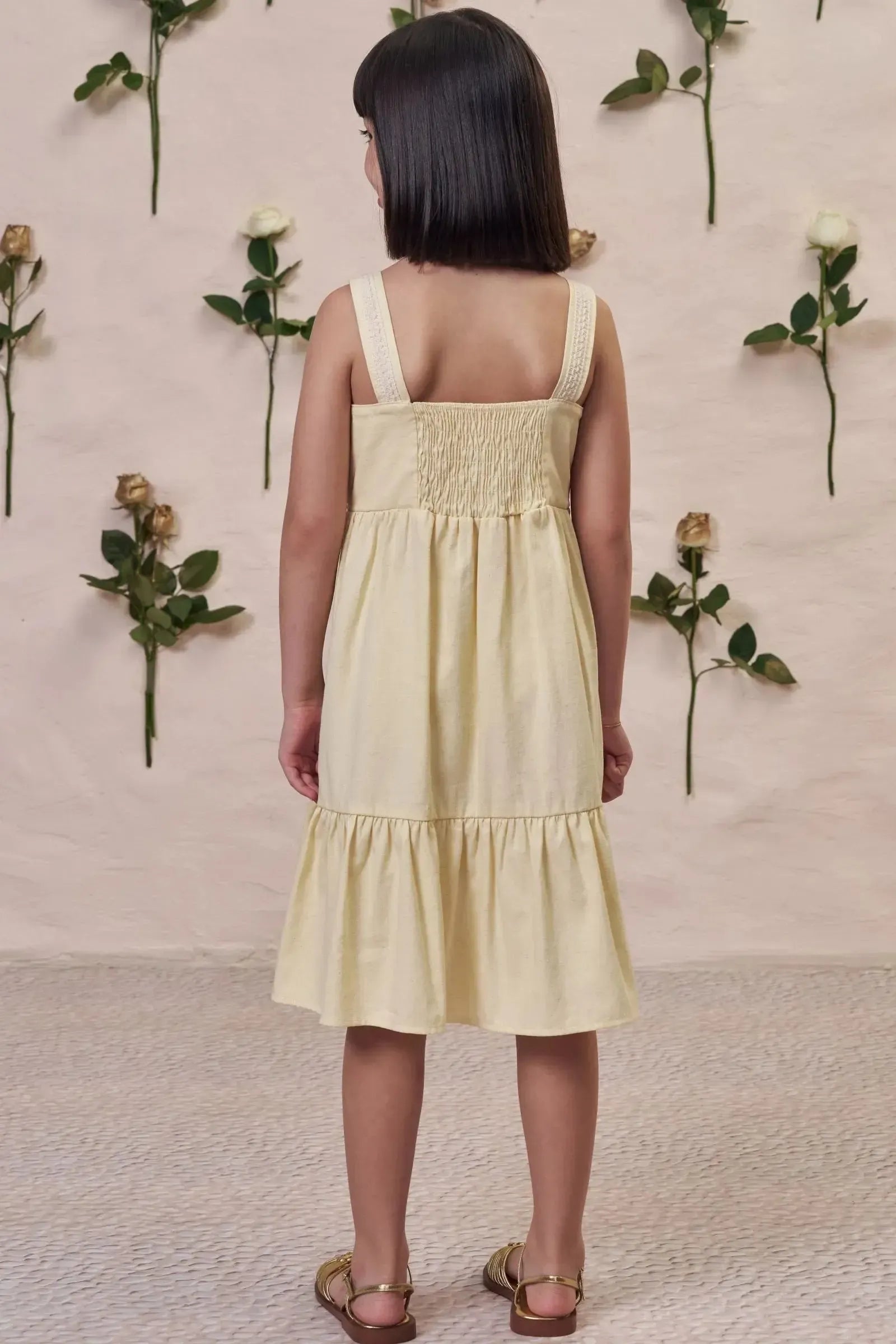 Vestido em Viscolinho Sarjado 98298 Kukiê Infantil Menina