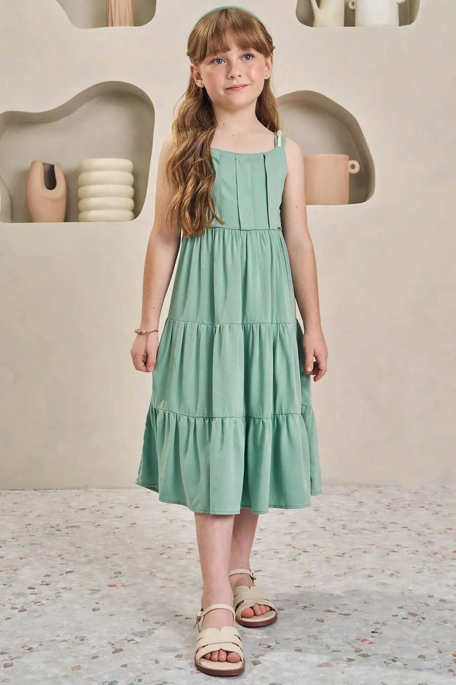 Vestido em Viscose 84868 Infanti Infantil Menina