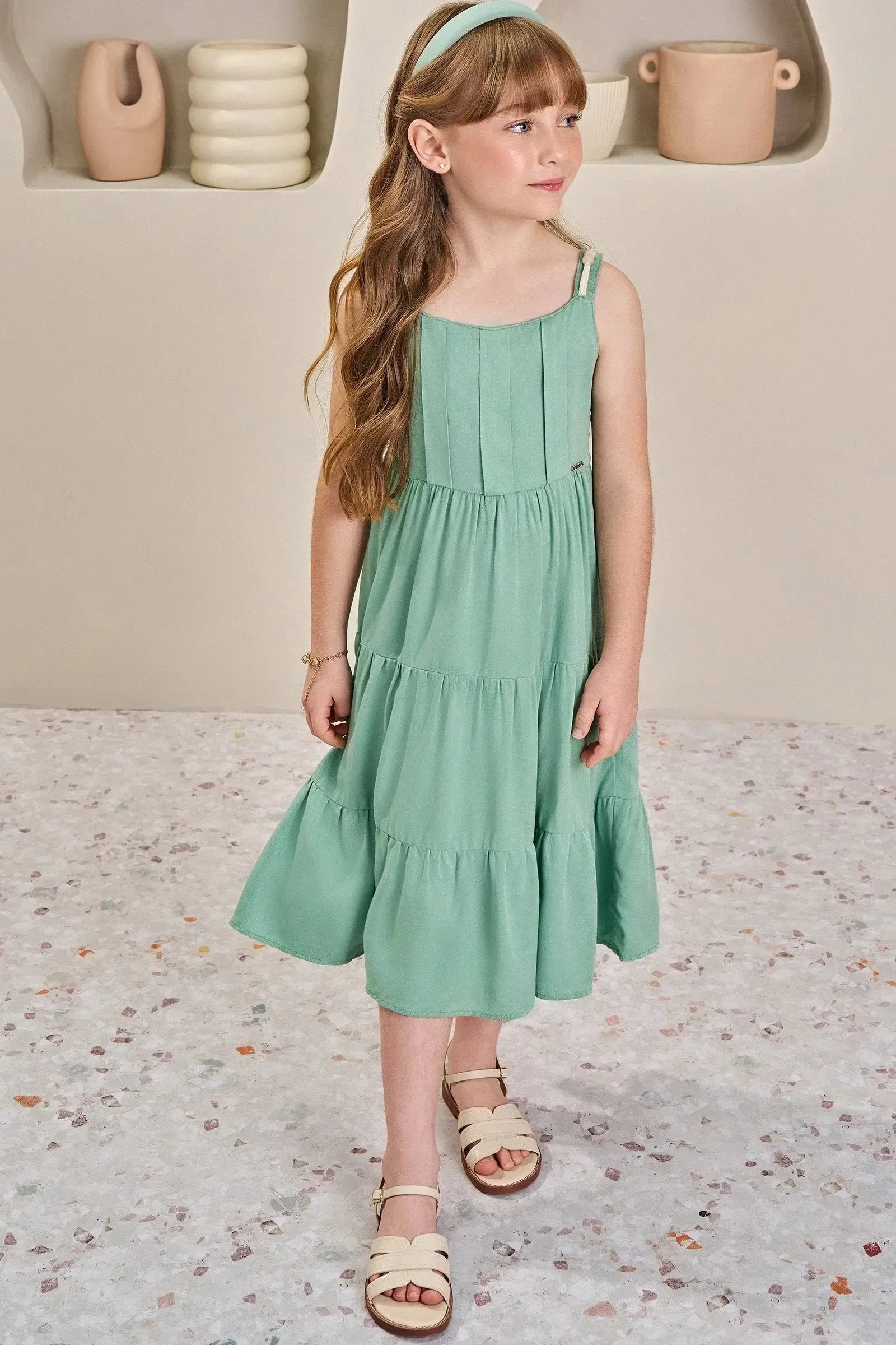 Vestido em Viscose 84868 Infanti Infantil Menina