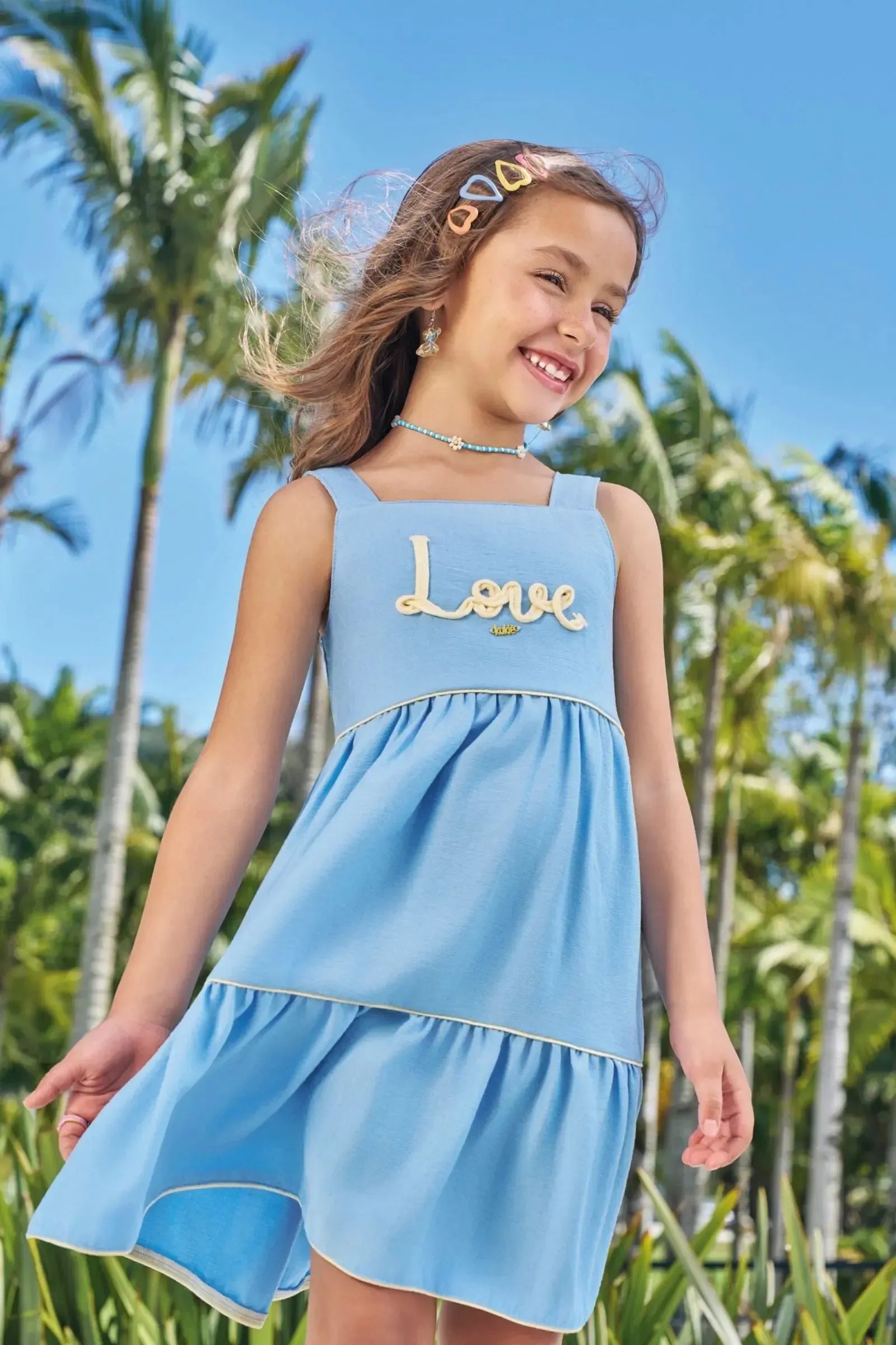 Vestido em Viscose 96702 Kukiê Infantil Menina