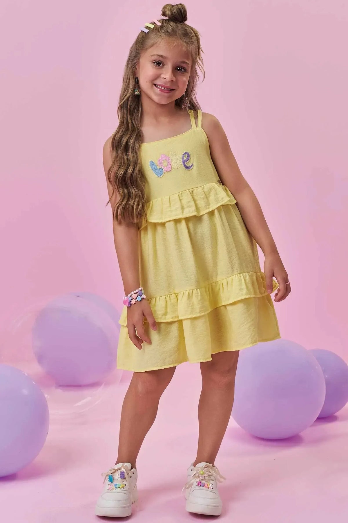 Vestido em Viscose 99020 Kukiê Infantil Menina