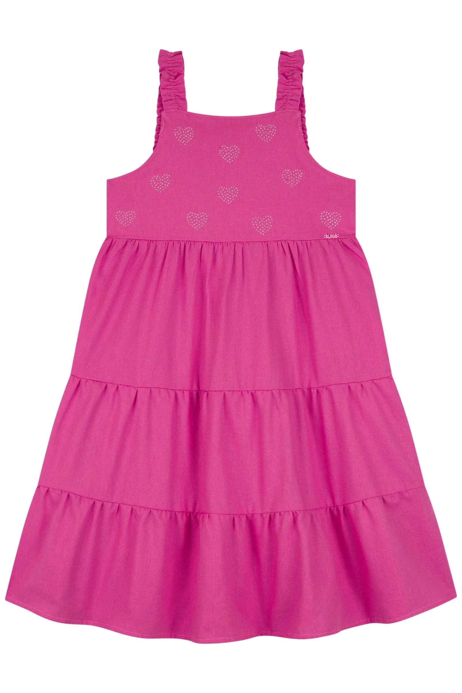 Vestido em Viscose Linho 85647 Kukiê Infantil Menina