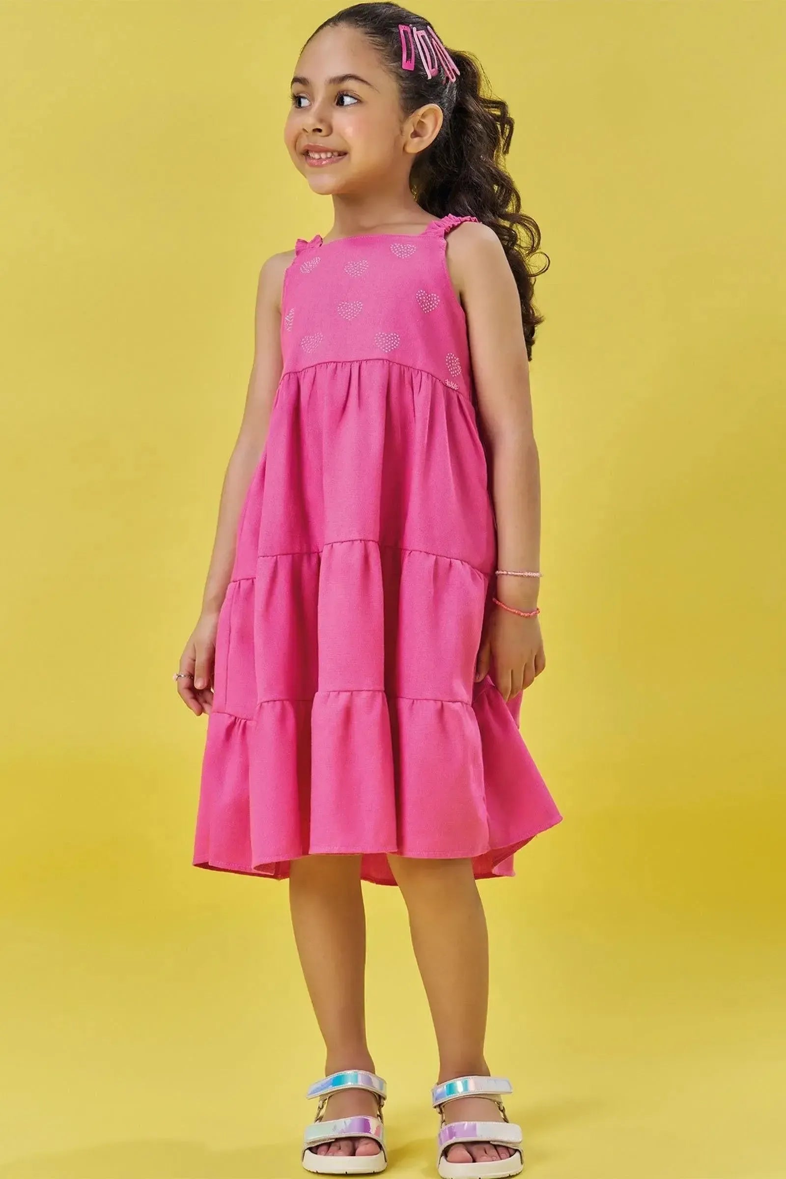Vestido em Viscose Linho 85647 Kukiê Infantil Menina