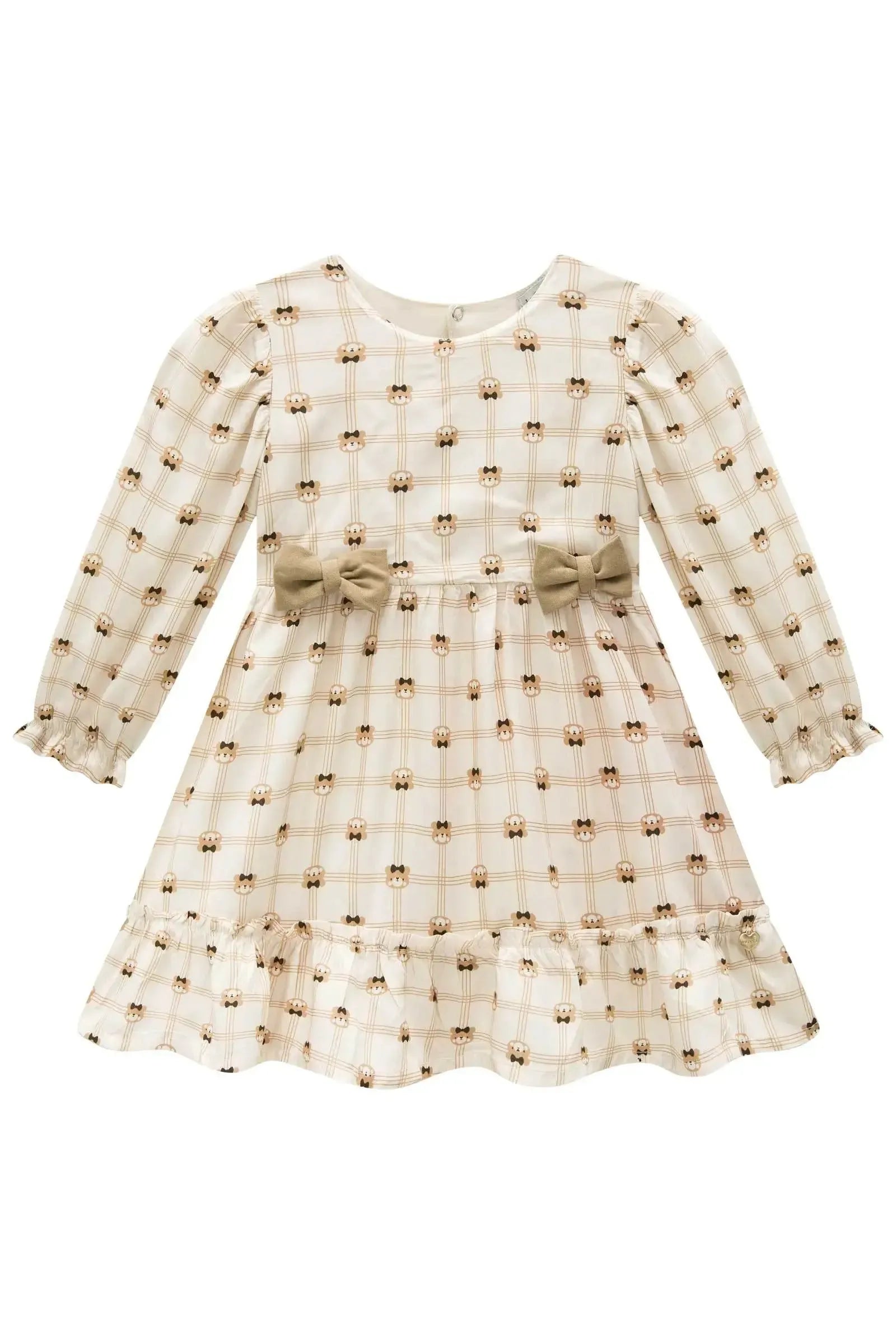 Vestido em Viscose Sarjada 89867 Infanti Bebê Menina