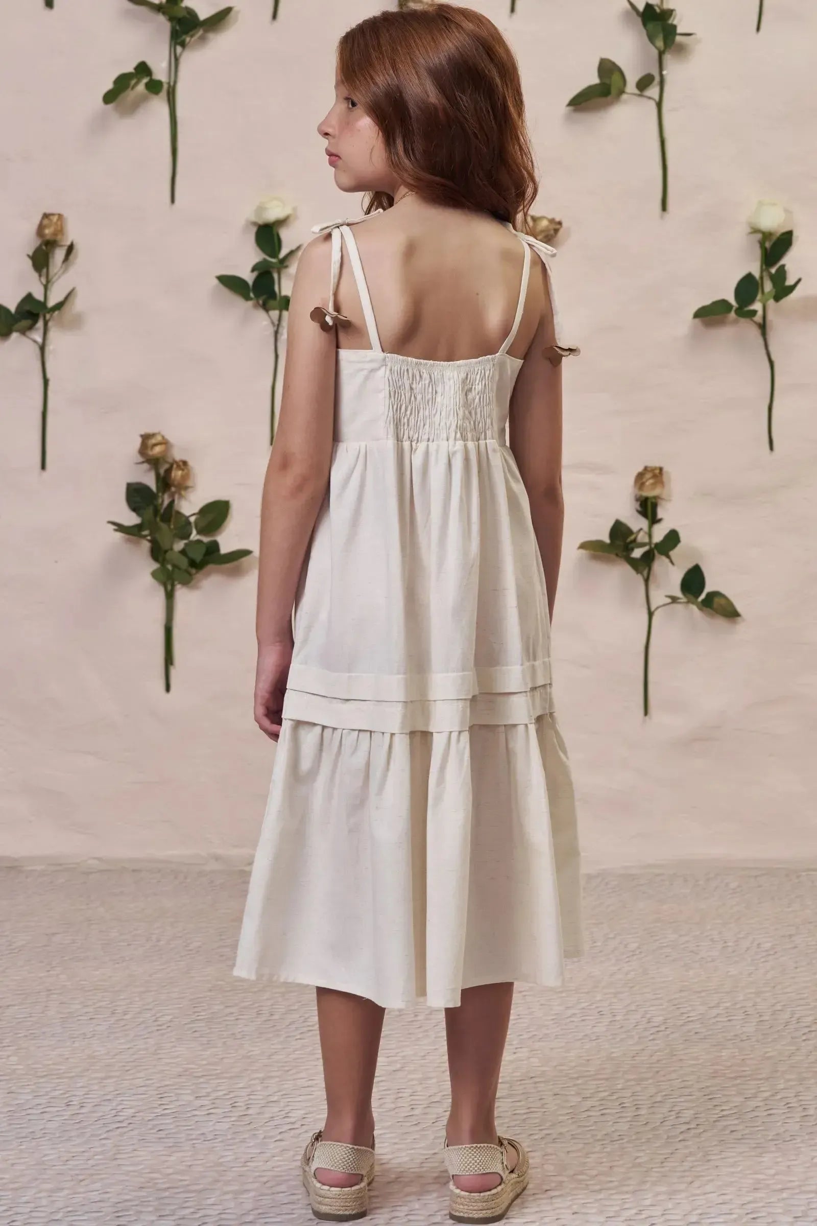 Vestido Midi em Linho Deluxe 98305 Kukiê Infantil Menina