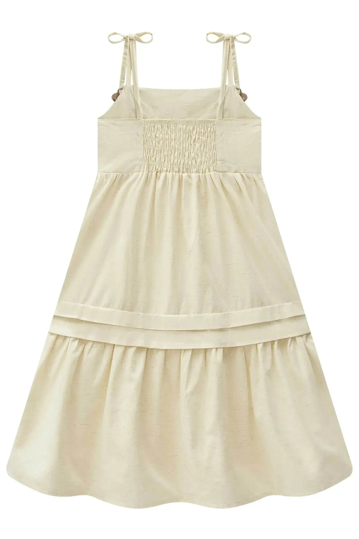 Vestido Midi em Linho Deluxe 98305 Kukiê Infantil Menina