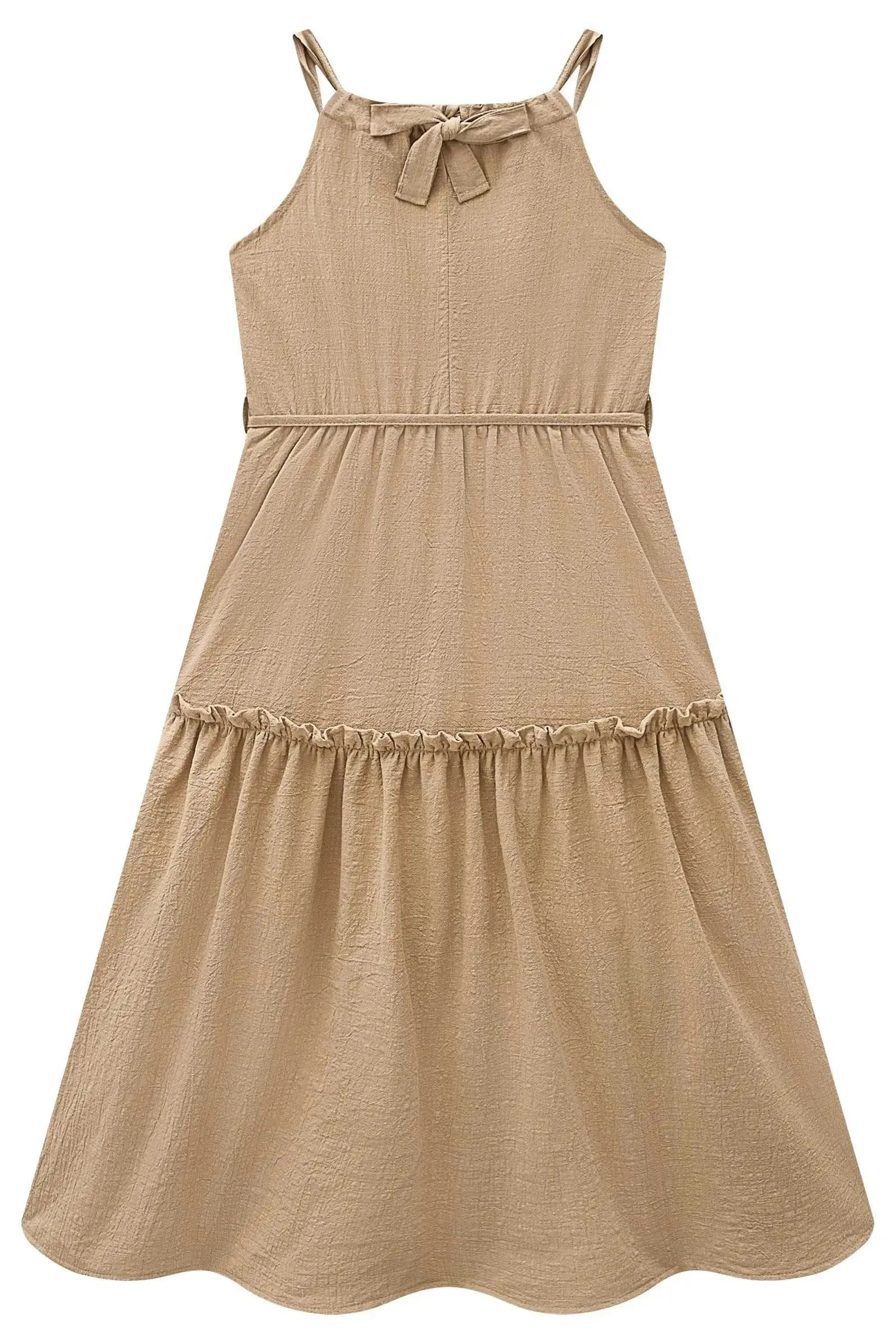 Vestido Midi em Linho Pacific 99452 Lilimoon Teen Menina