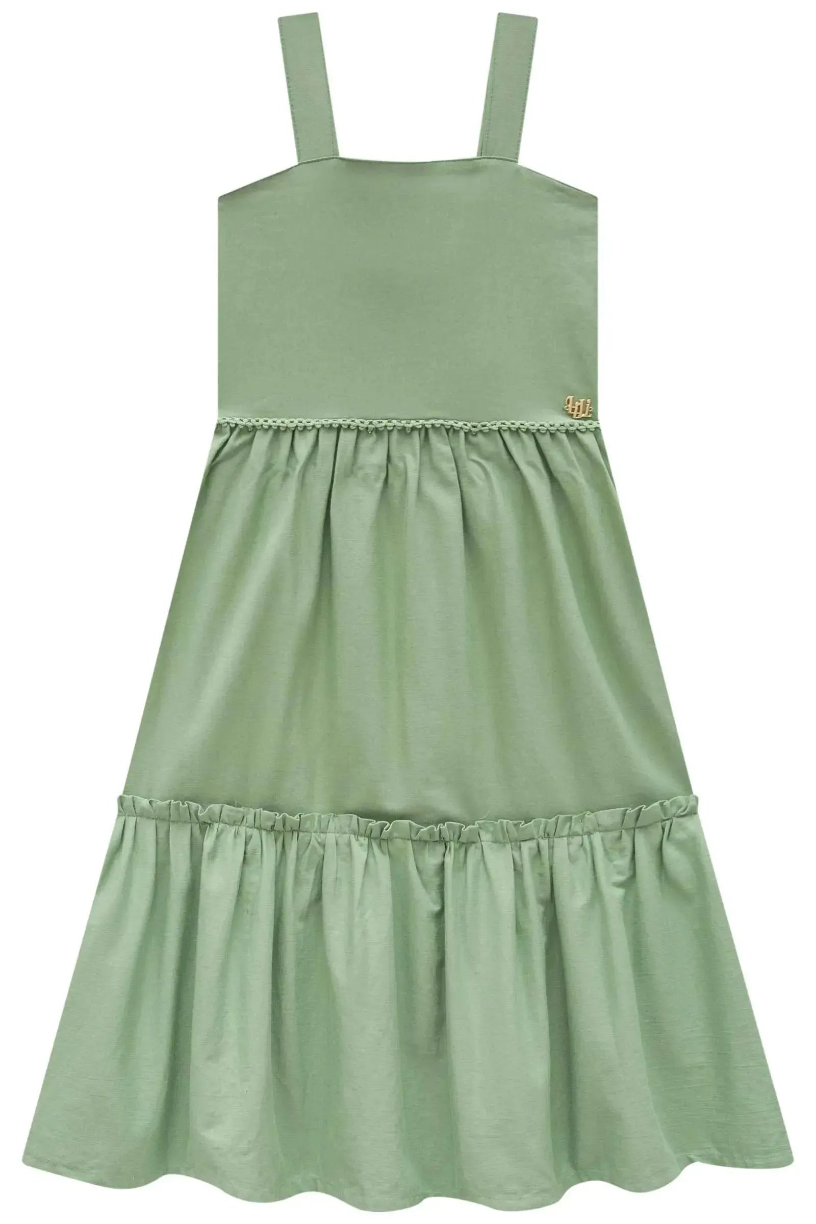Vestido Midi em Linho Santorine 84811 Lilimoon Teen Menina