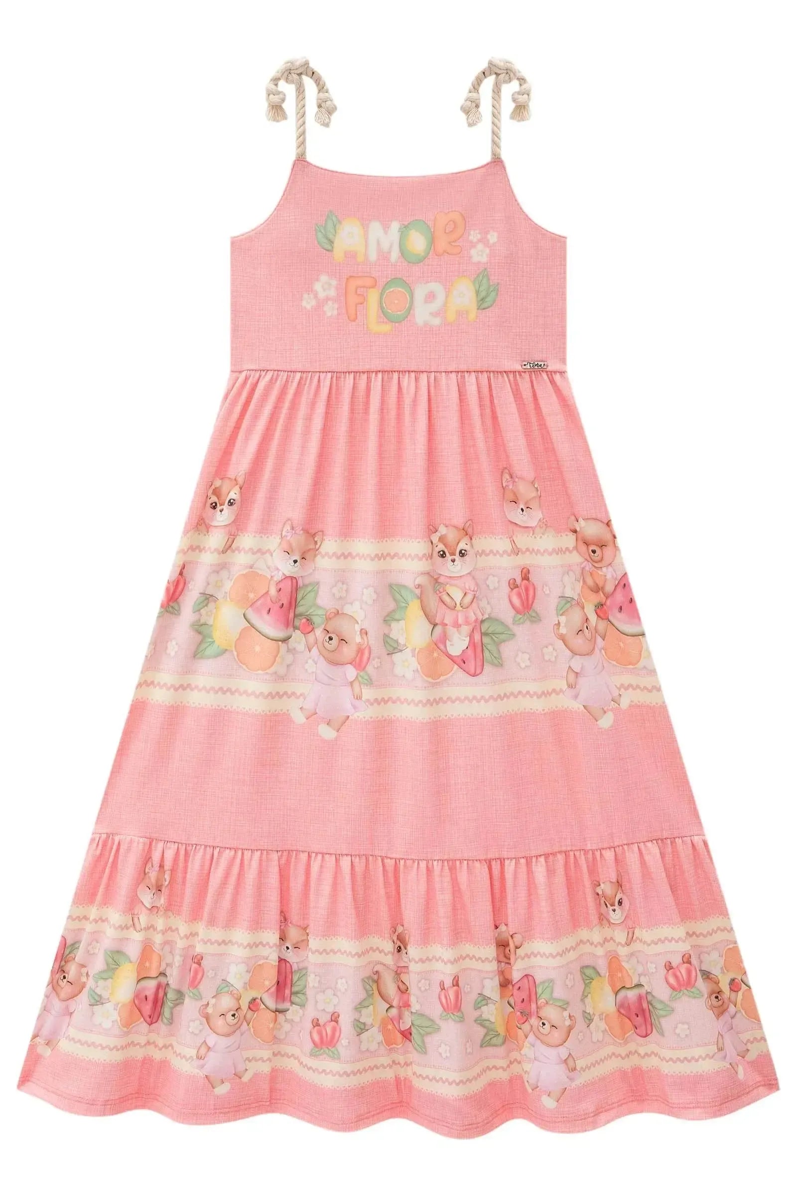 Vestido Midi em Malha Fresh 82932 Infanti Infantil Menina