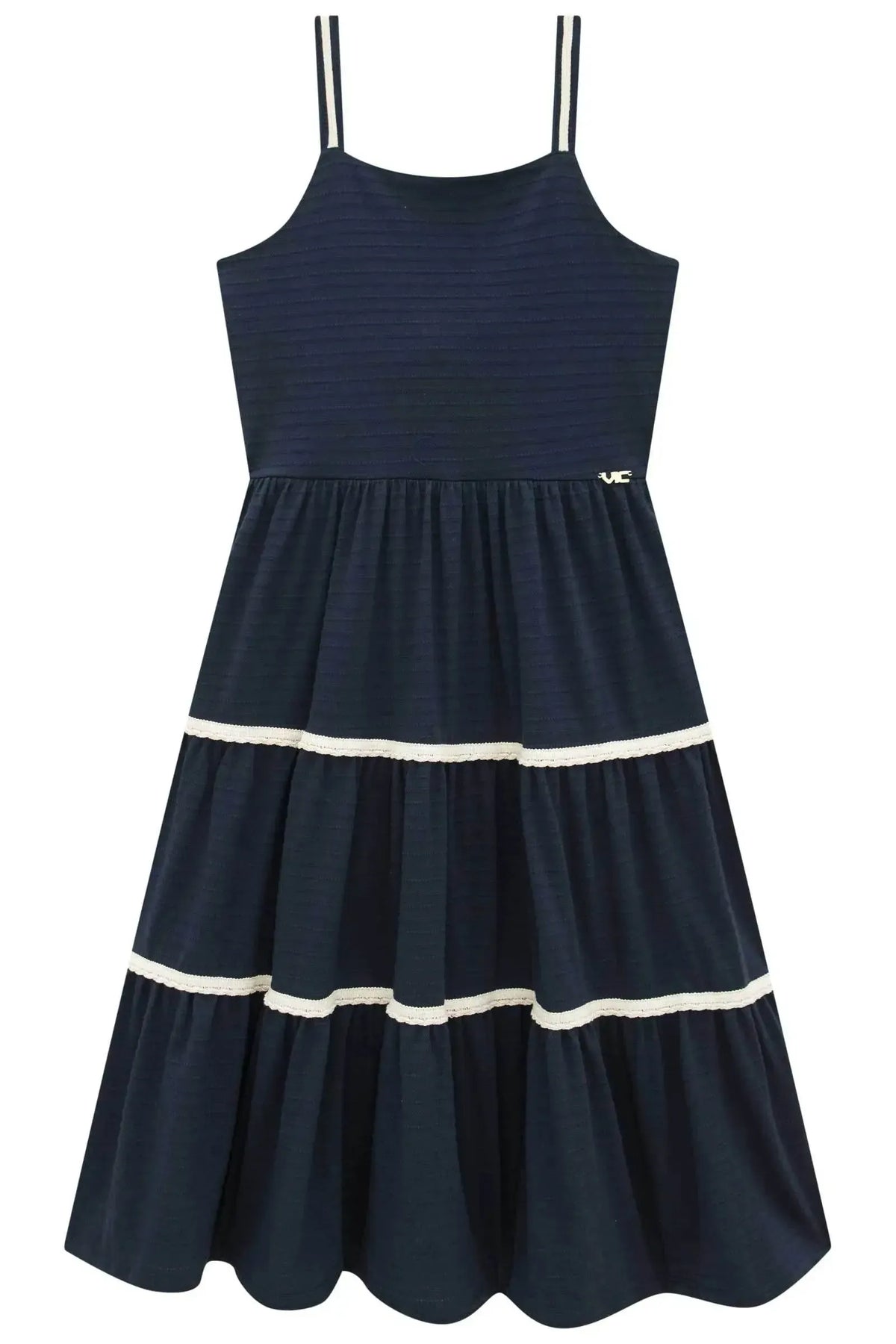 Vestido Midi em Malha Textura 98915 Vic Teen Menina