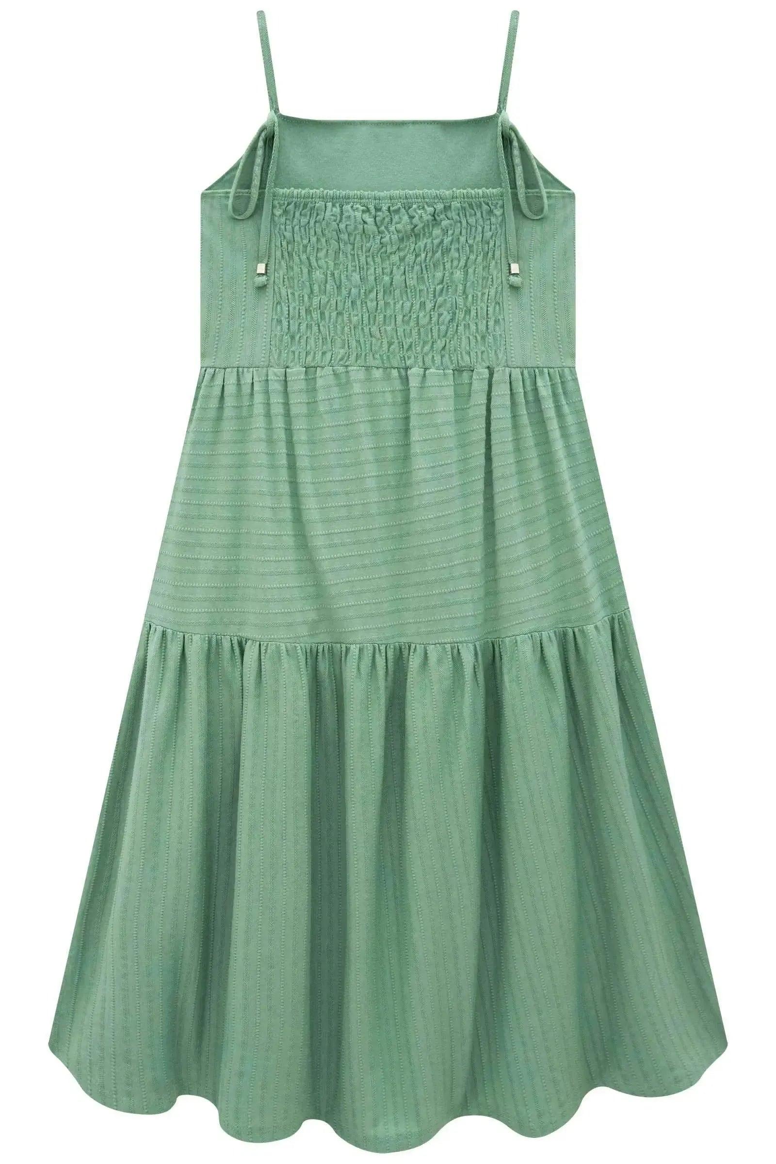 Vestido Midi em Malha Texturizada 92726 Vic&Vicky Teen Menina